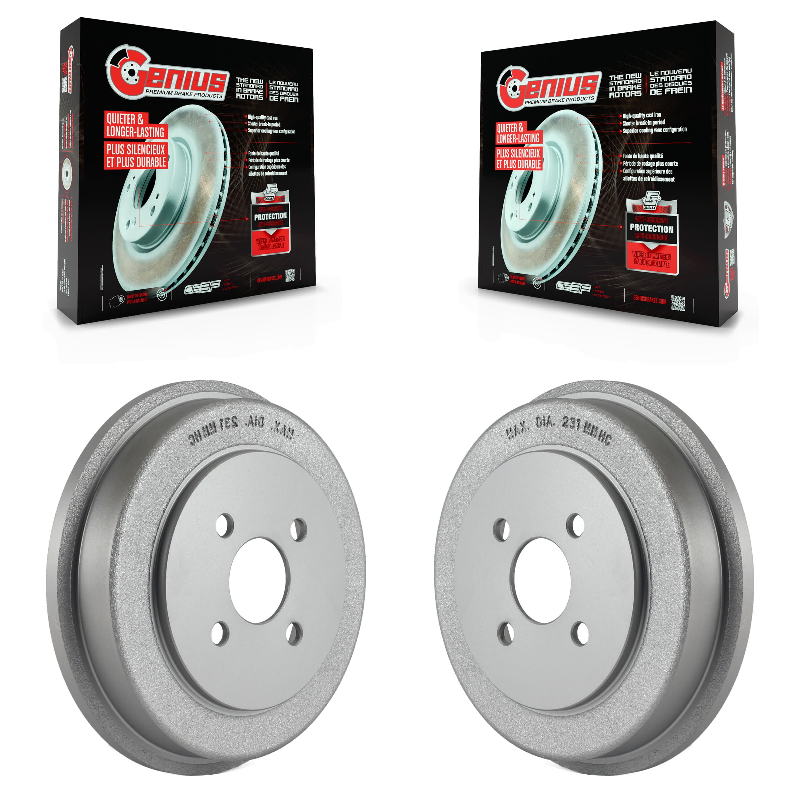 Genius - KG-101408 - Rear Brake Drum Kits image 1