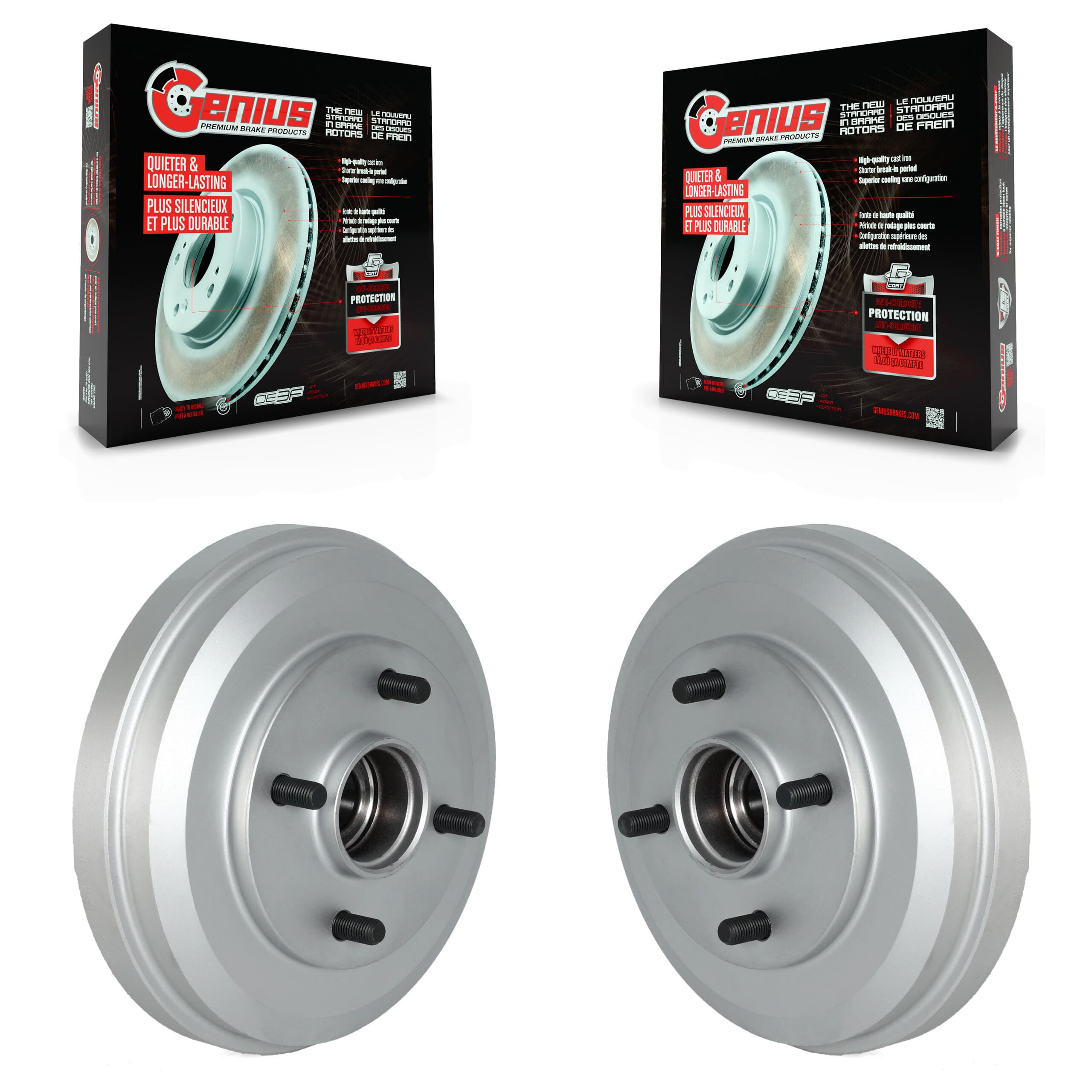 Genius - KG-101491 - Rear Brake Drum Kits image 1