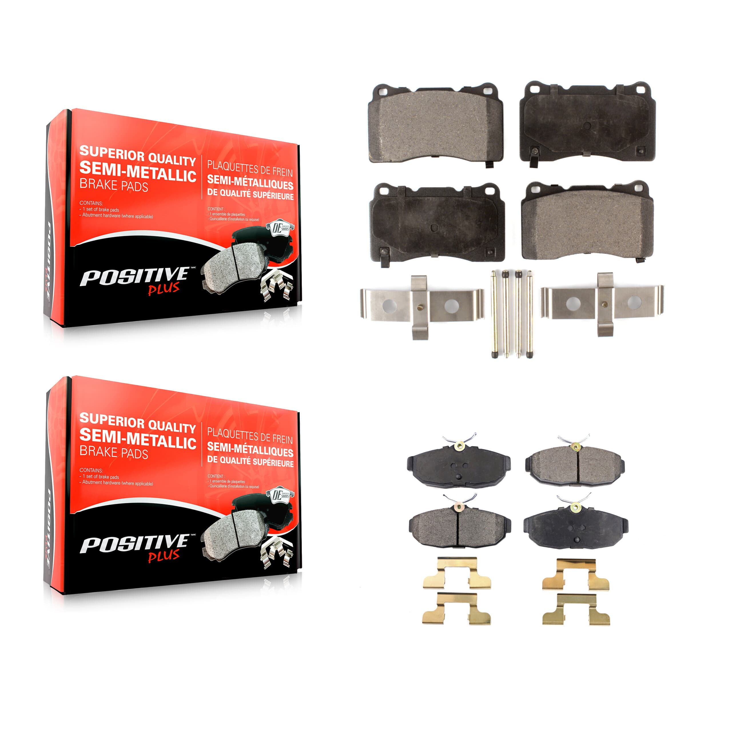 Positive Plus - KPF-100003 - Front and Rear Disc Brake Pad Kits image 1