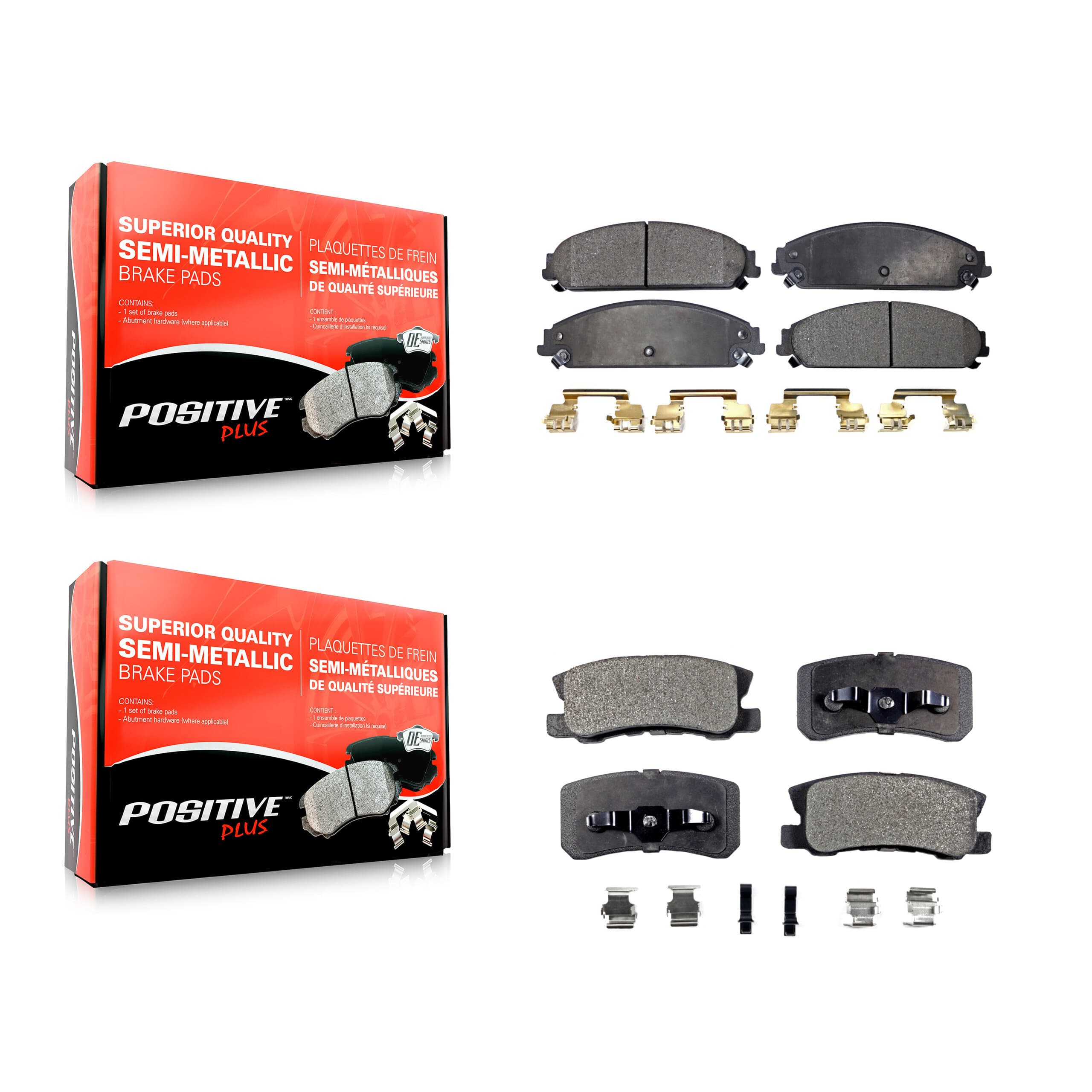 Positive Plus - KPF-100029 - Front and Rear Disc Brake Pad Kits image 1