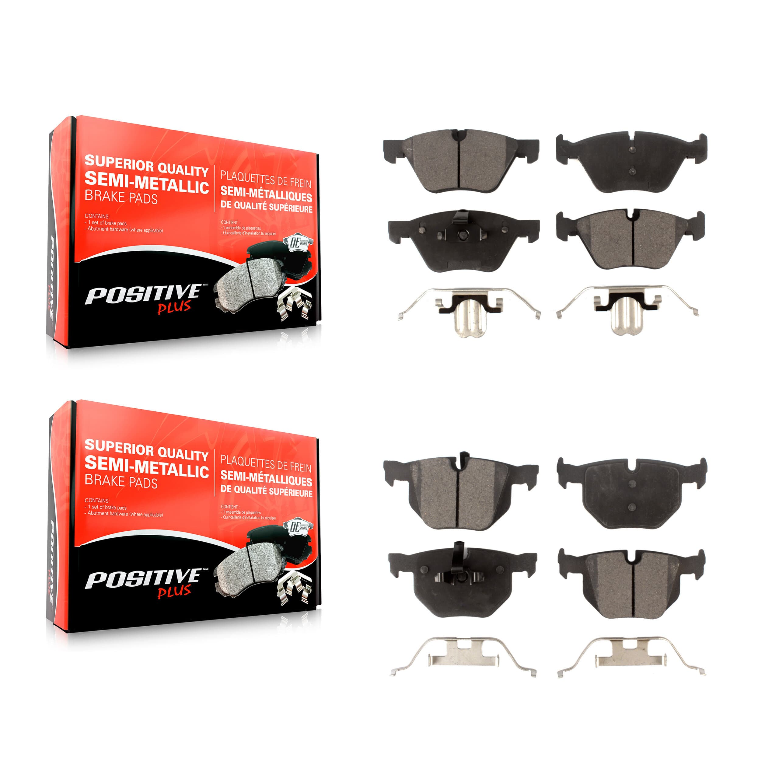 Positive Plus - KPF-100031 - Front and Rear Disc Brake Pad Kits image 1