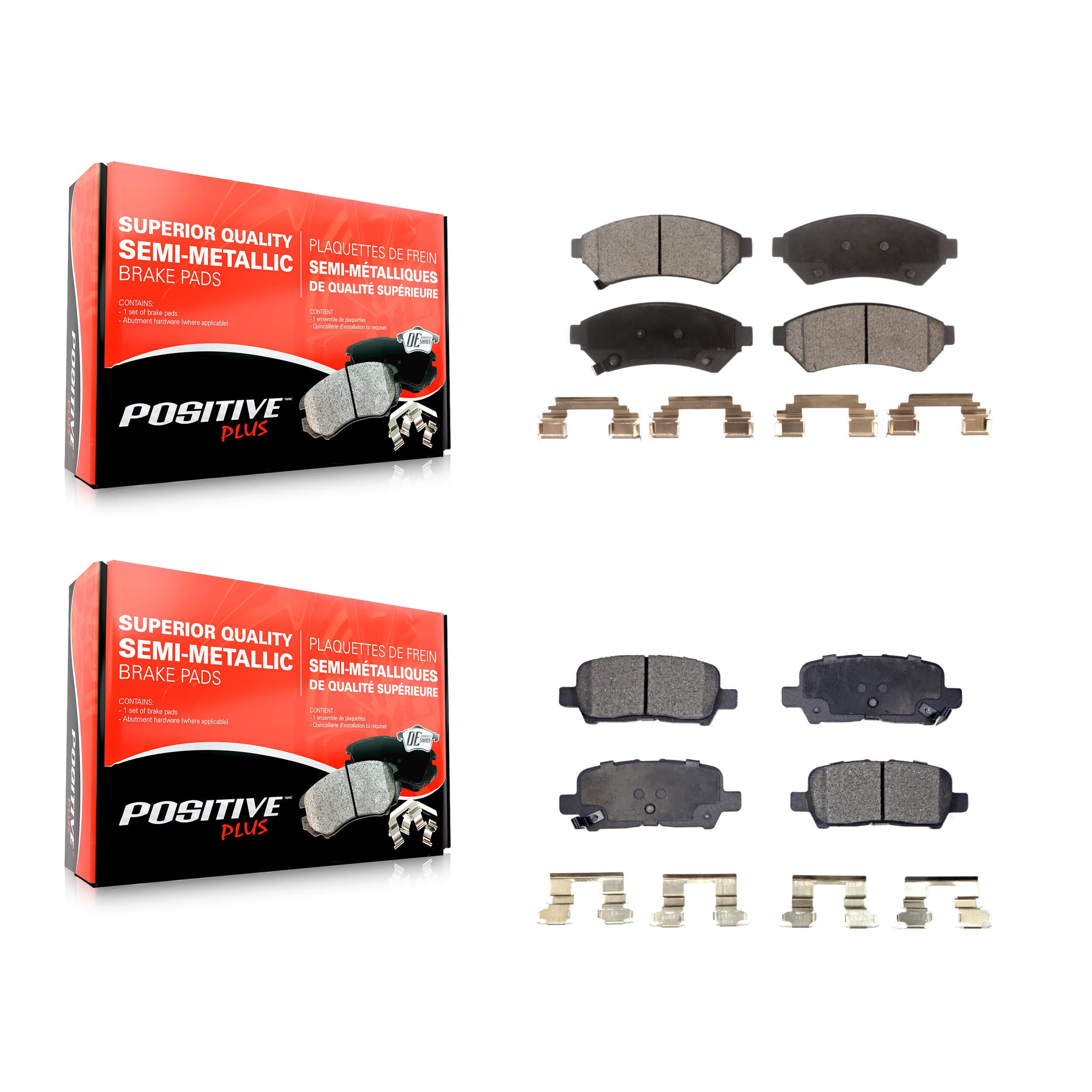 Positive Plus - KPF-100039 - Front and Rear Disc Brake Pad Kits image 1