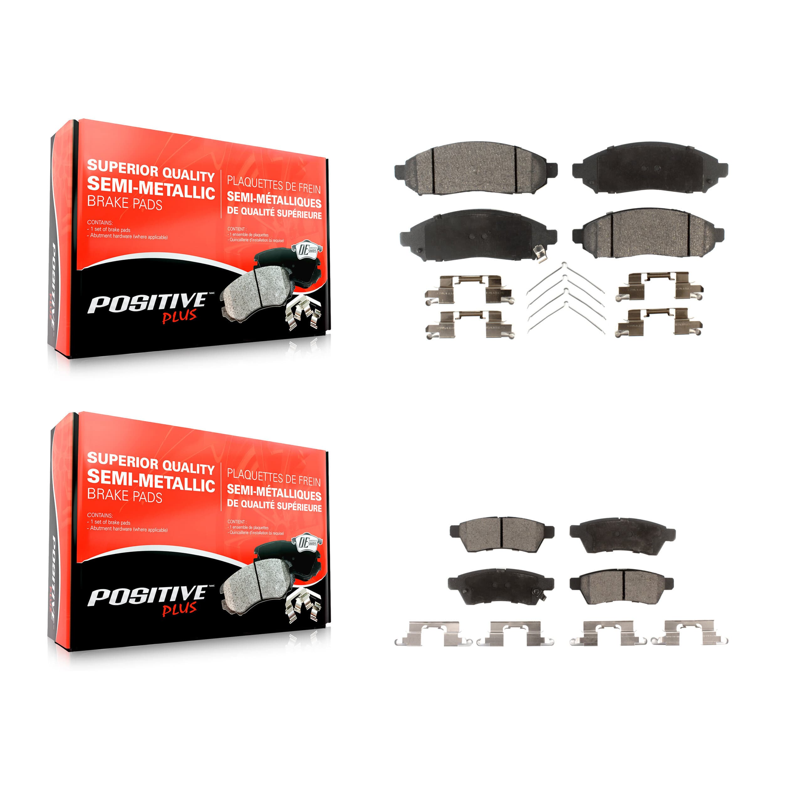 Positive Plus - KPF-100050 - Front and Rear Disc Brake Pad Kits image 1