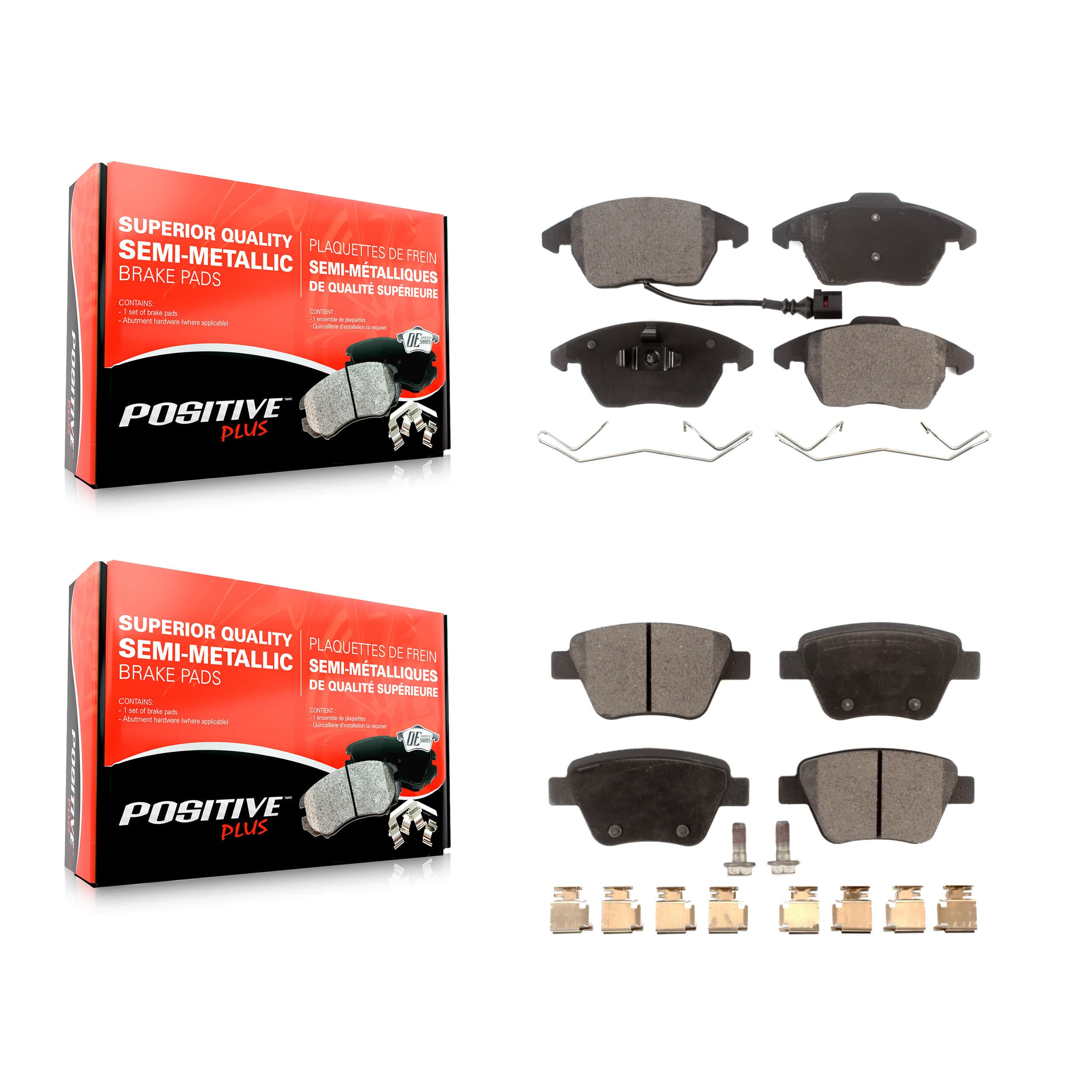 Positive Plus - KPF-100054 - Front and Rear Disc Brake Pad Kits image 1