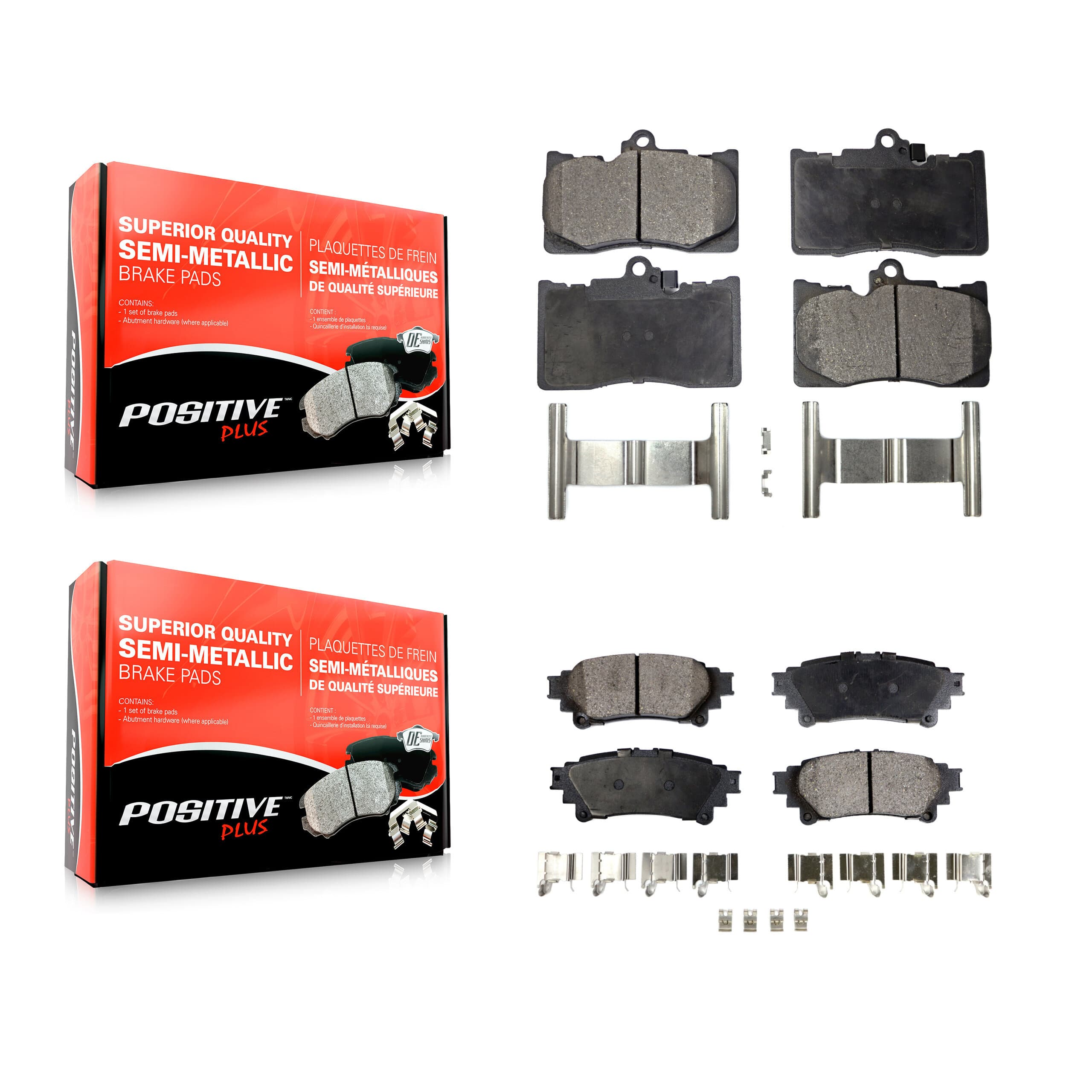 Positive Plus - KPF-100056 - Front and Rear Disc Brake Pad Kits image 1