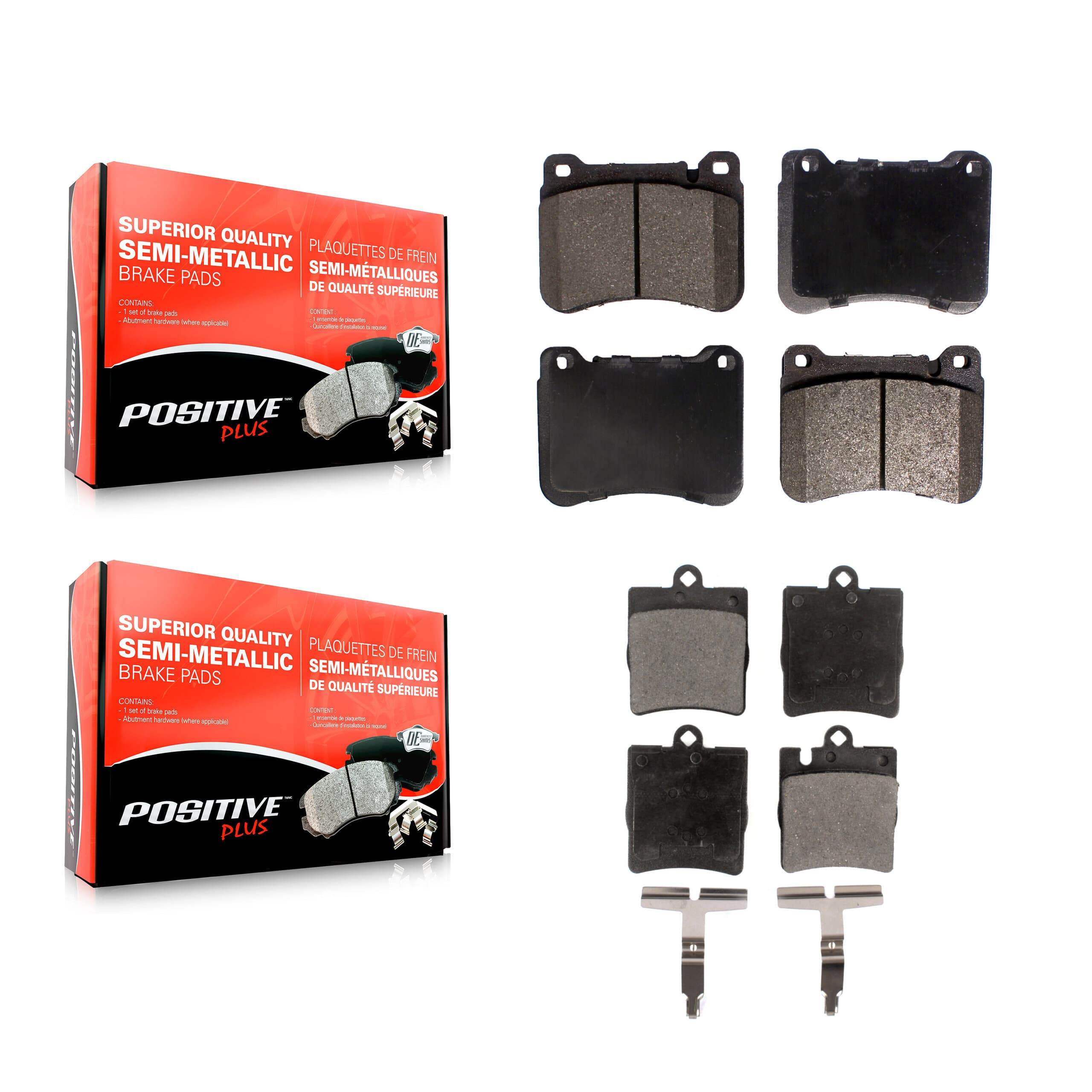 Positive Plus - KPF-100057 - Front and Rear Disc Brake Pad Kits image 1