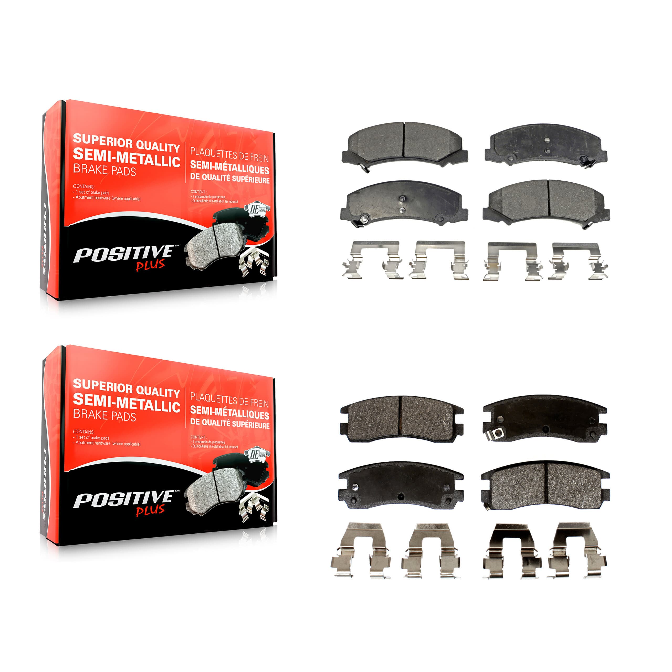 Positive Plus - KPF-100066 - Front and Rear Disc Brake Pad Kits image 1