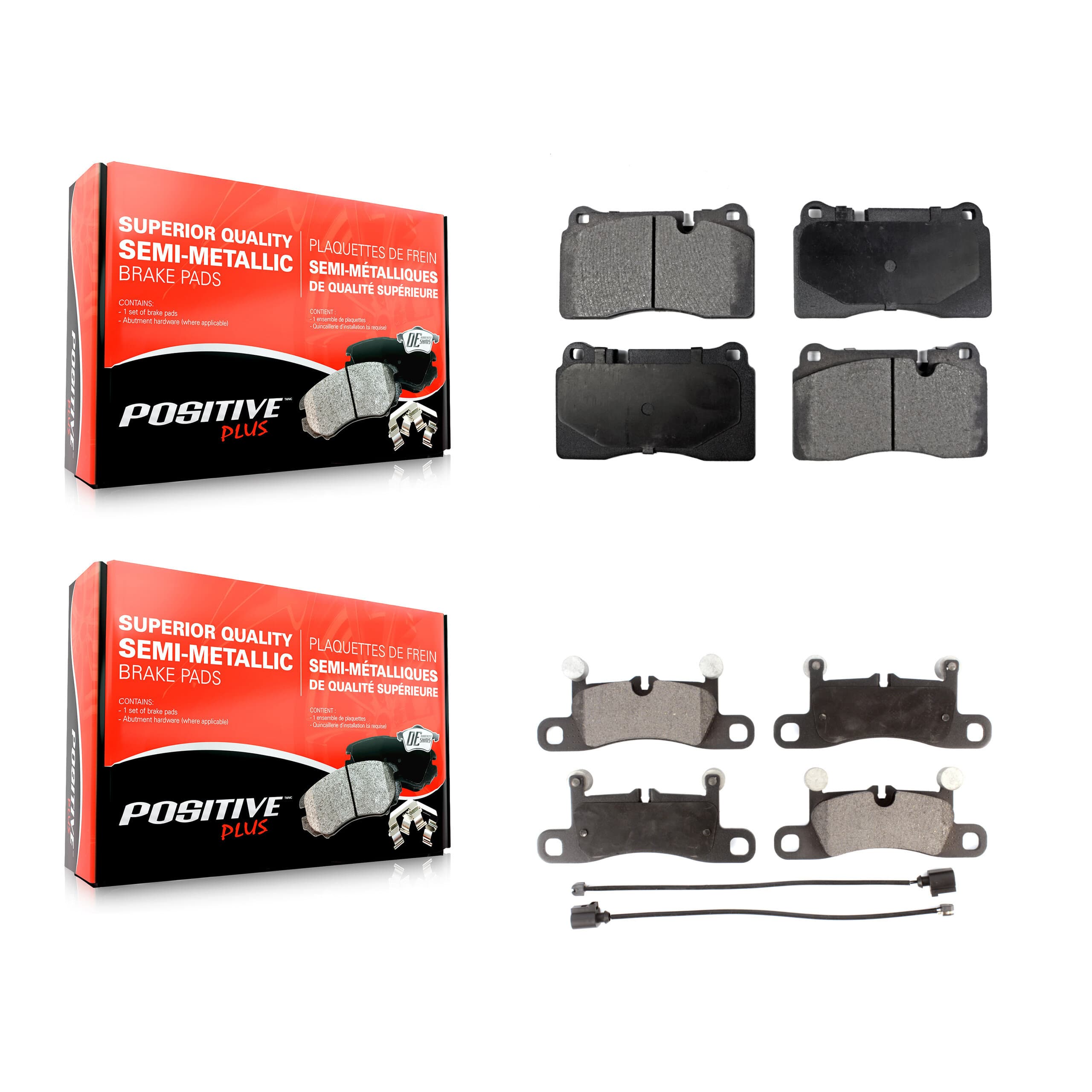 Positive Plus - KPF-100071 - Front and Rear Disc Brake Pad Kits image 1