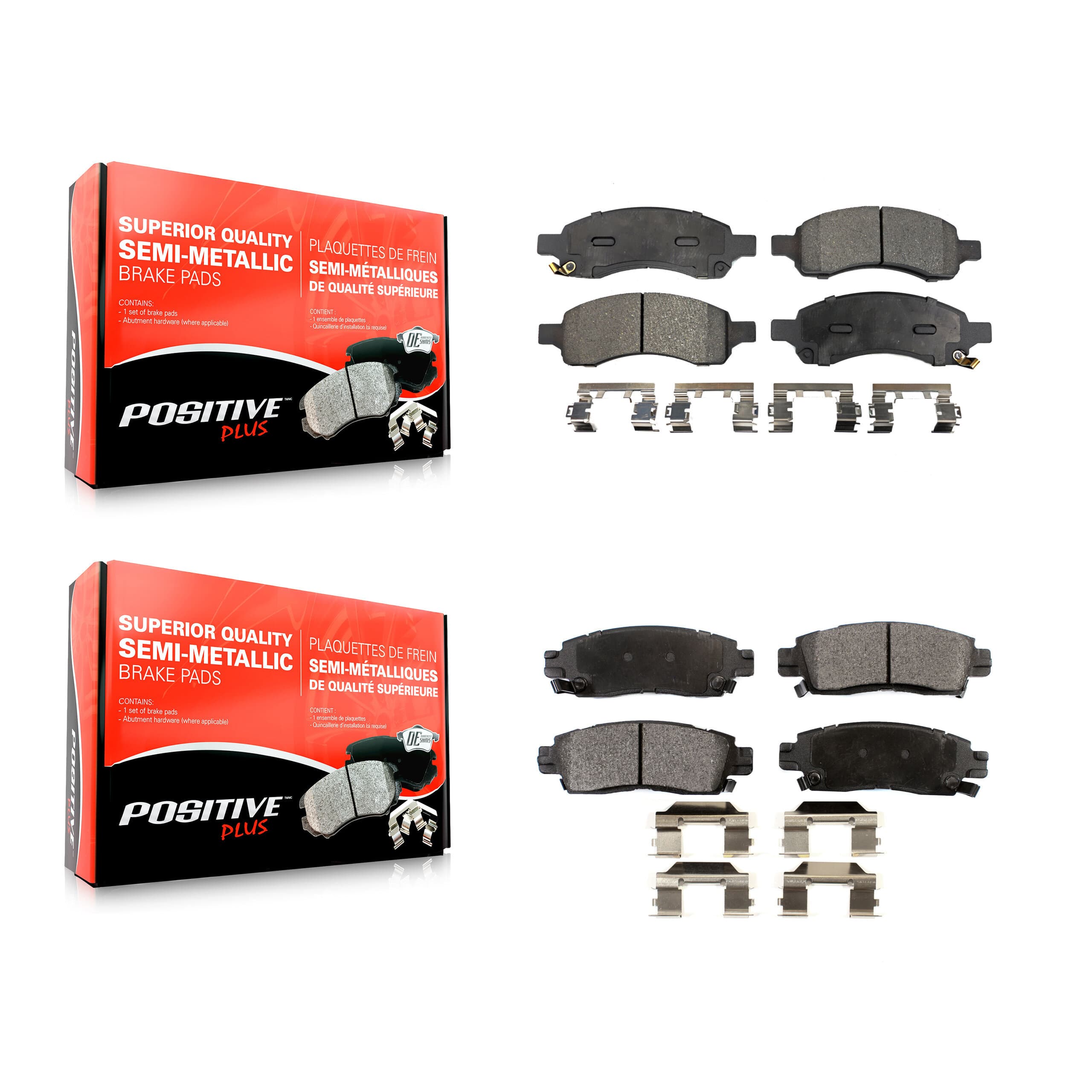 Positive Plus - KPF-100072 - Front and Rear Disc Brake Pad Kits image 1
