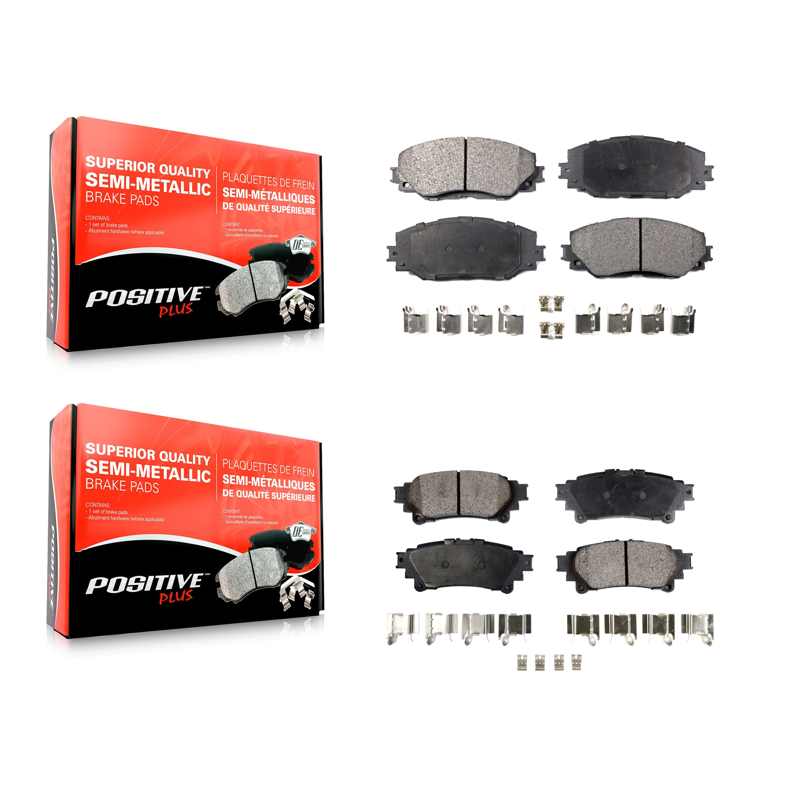 Positive Plus - KPF-100088 - Front and Rear Disc Brake Pad Kits image 1