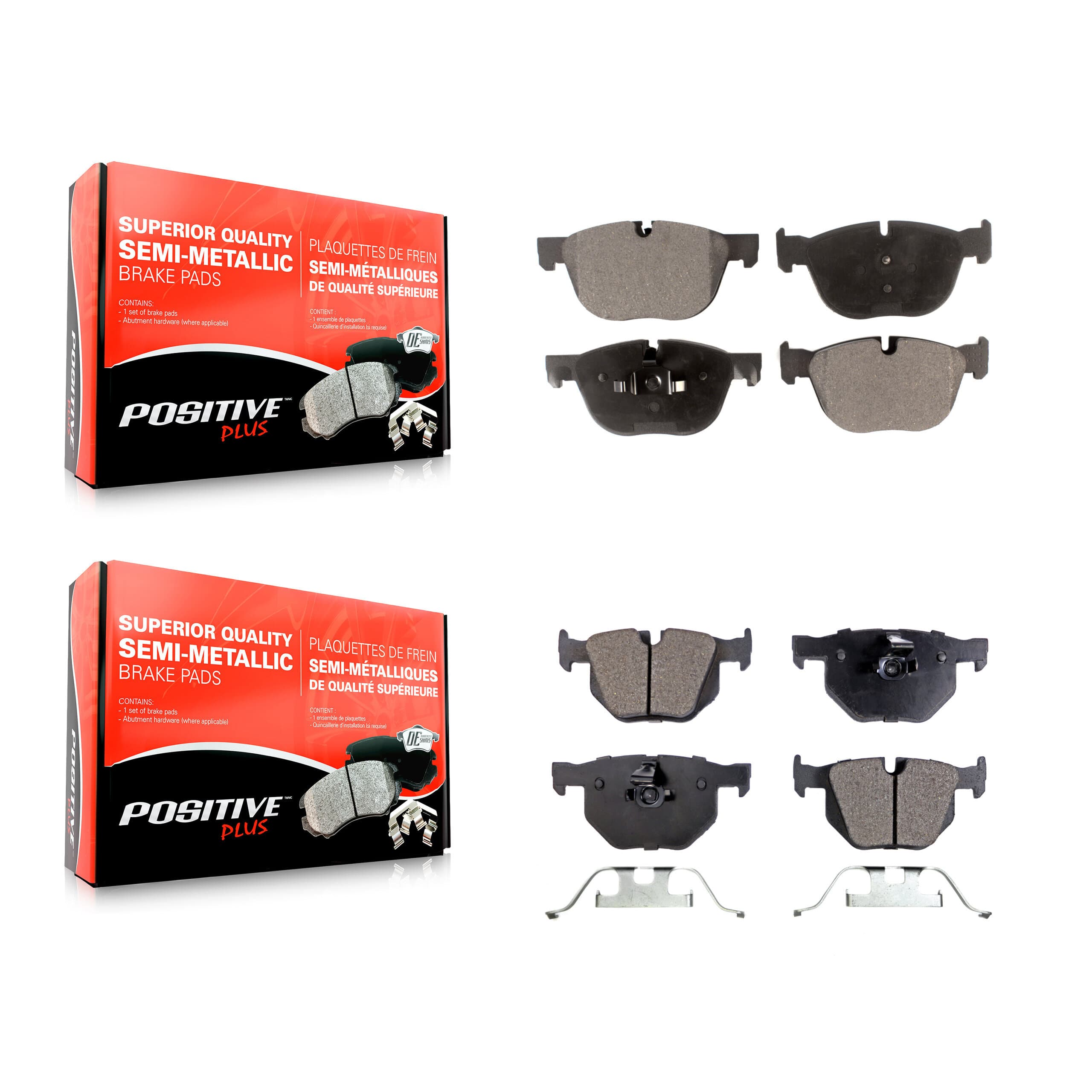 Positive Plus - KPF-100101 - Front and Rear Disc Brake Pad Kits image 1