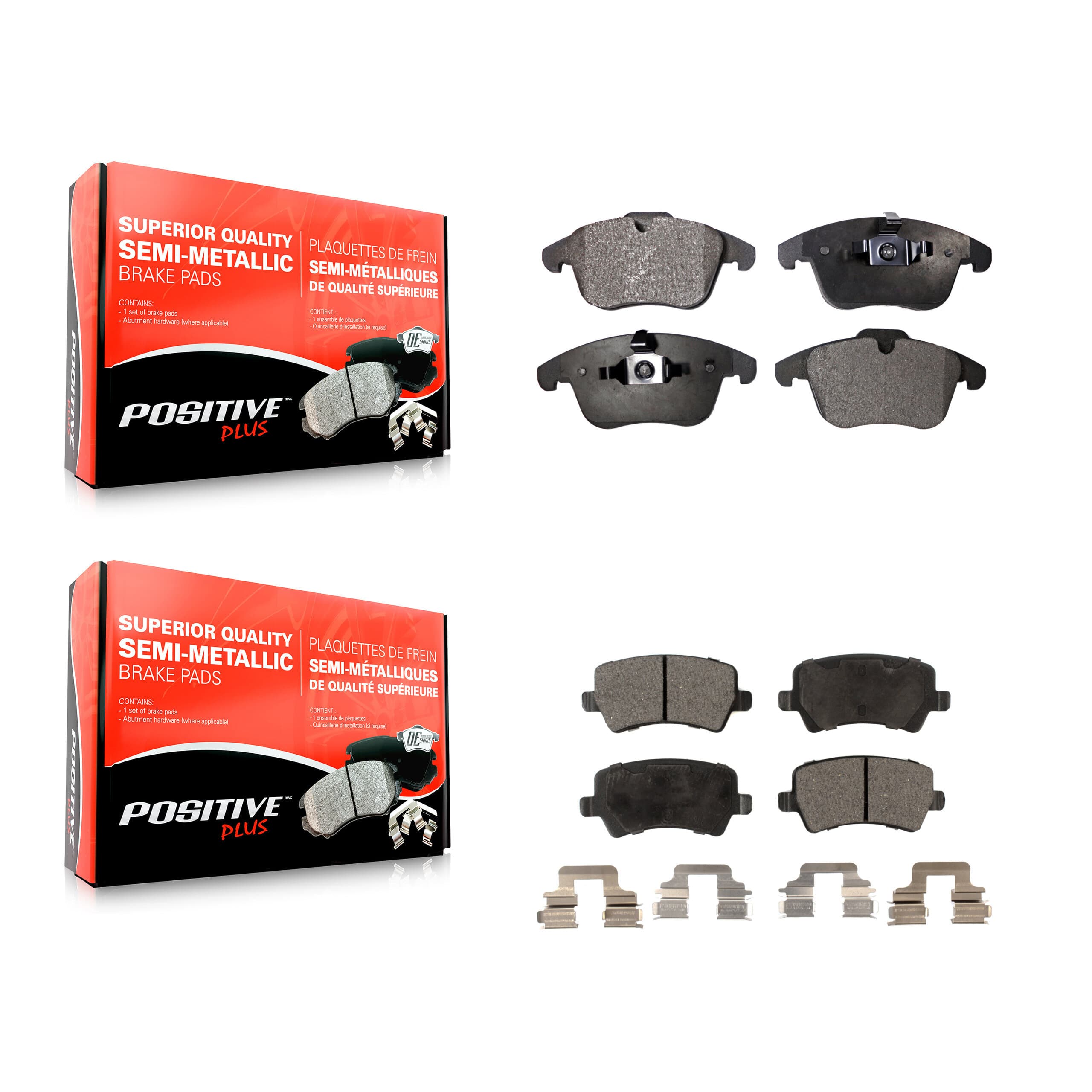 Positive Plus - KPF-100111 - Front and Rear Disc Brake Pad Kits image 1