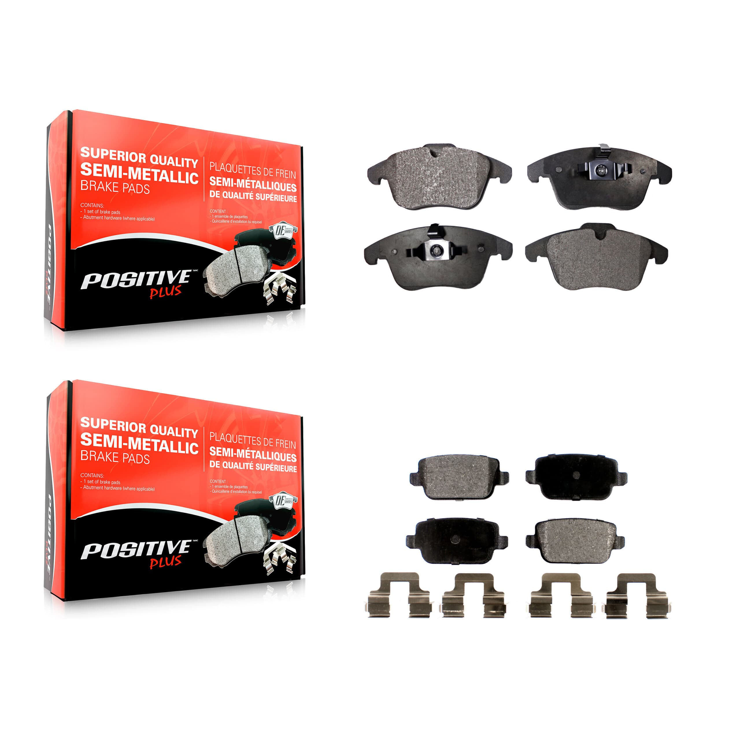 Positive Plus - KPF-100112 - Front and Rear Disc Brake Pad Kits image 1