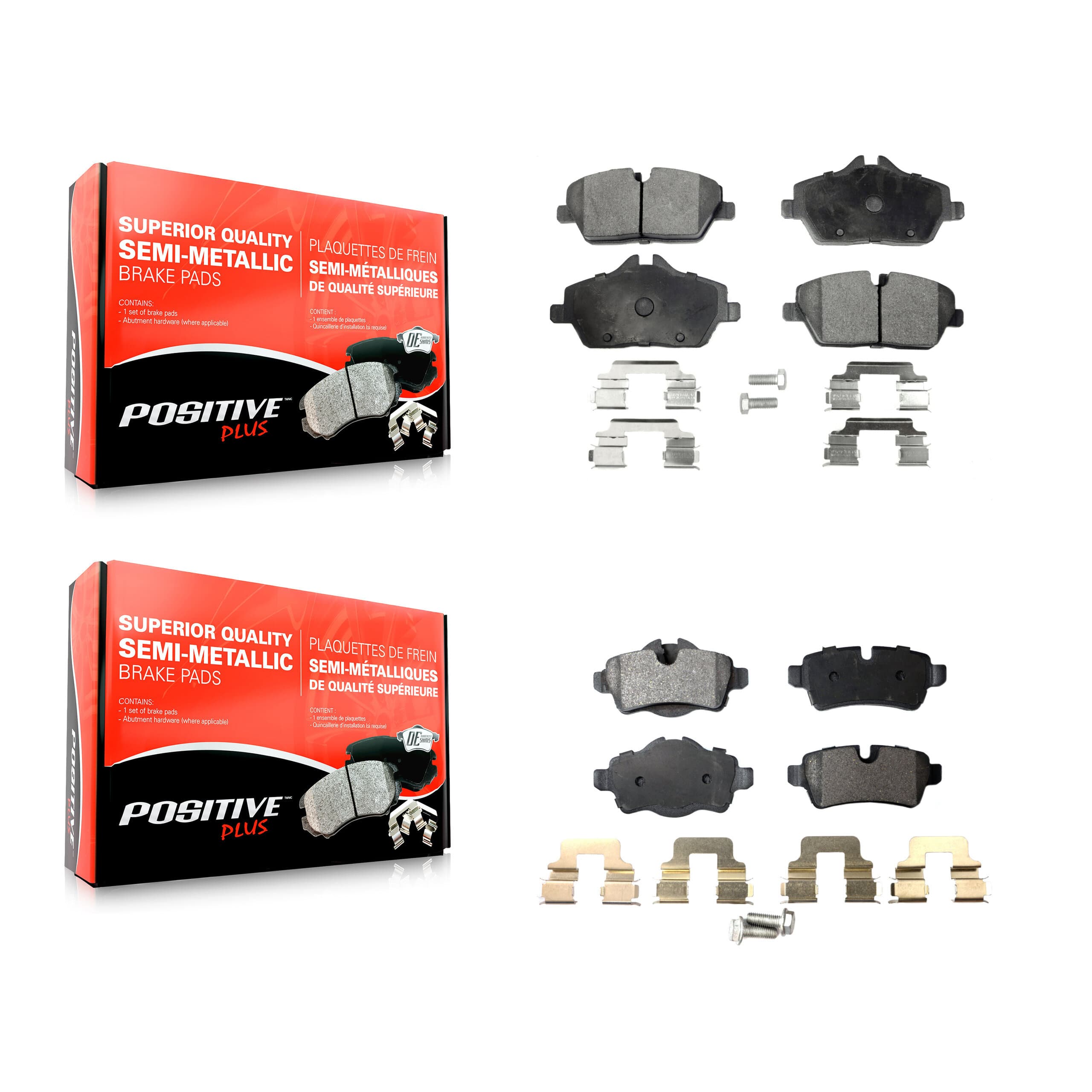 Positive Plus - KPF-100114 - Front and Rear Disc Brake Pad Kits image 1