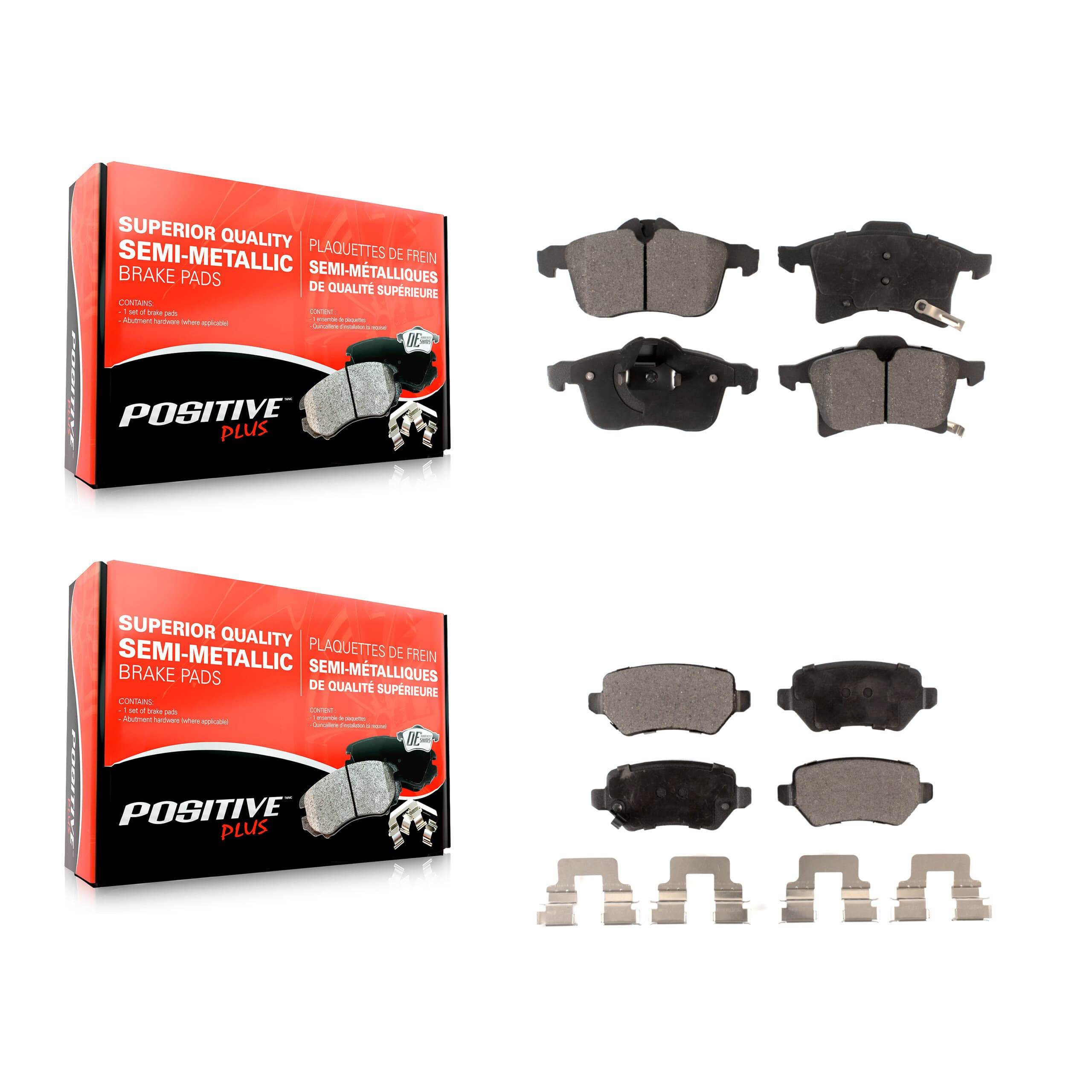Positive Plus - KPF-100136 - Front and Rear Disc Brake Pad Kits image 1