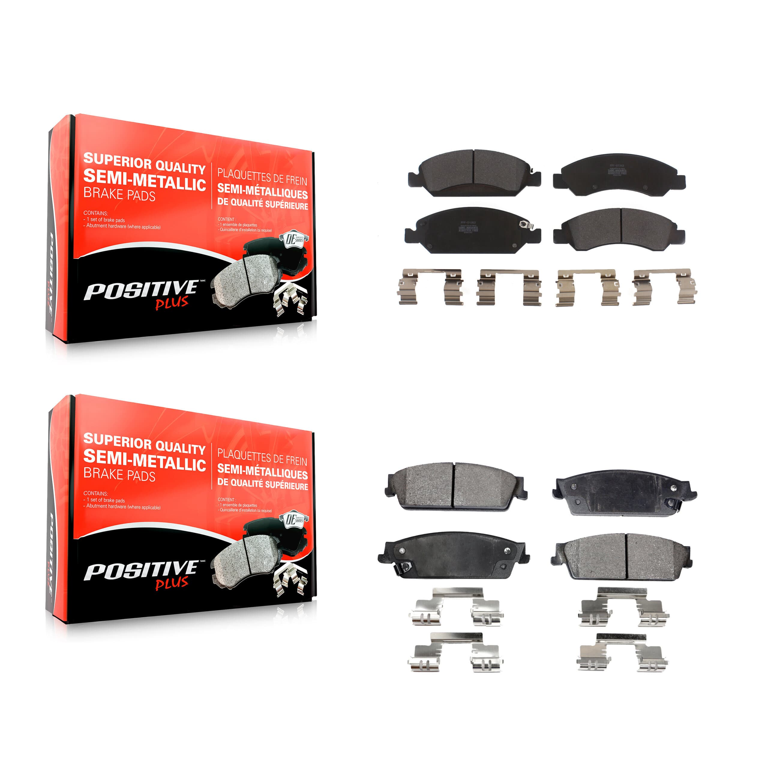 Positive Plus - KPF-100137 - Front and Rear Disc Brake Pad Kits image 1