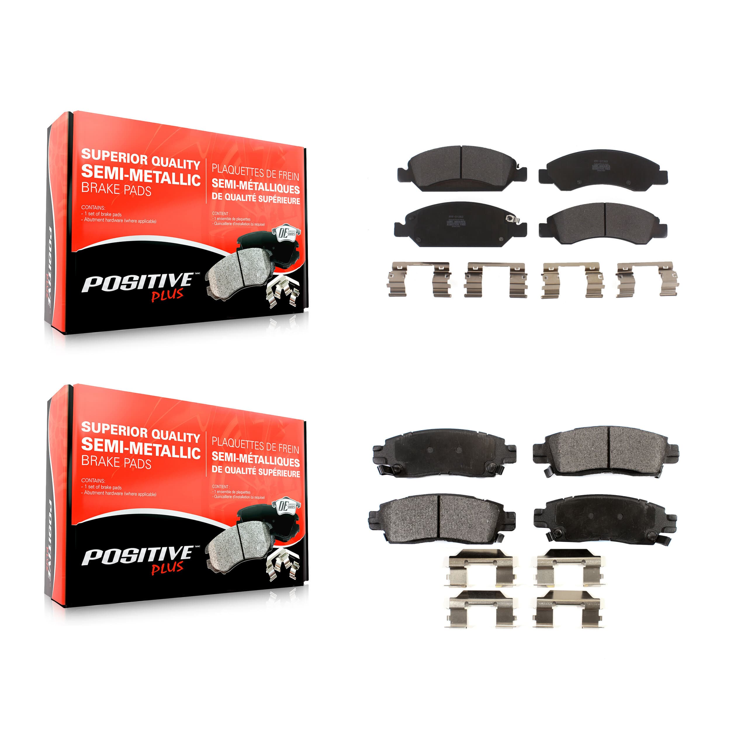 Positive Plus - KPF-100141 - Front and Rear Disc Brake Pad Kits image 1