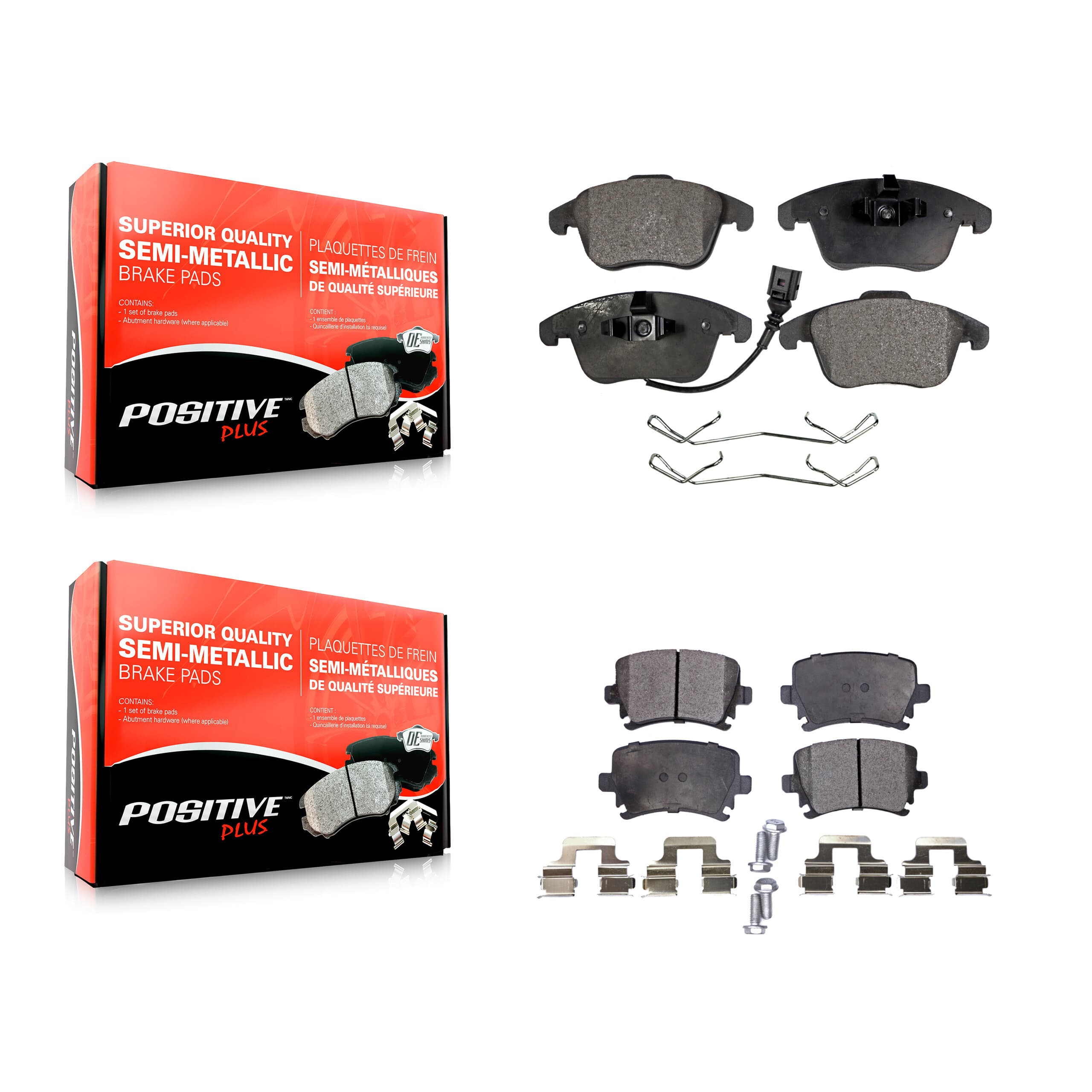 Positive Plus - KPF-100147 - Front and Rear Disc Brake Pad Kits image 1
