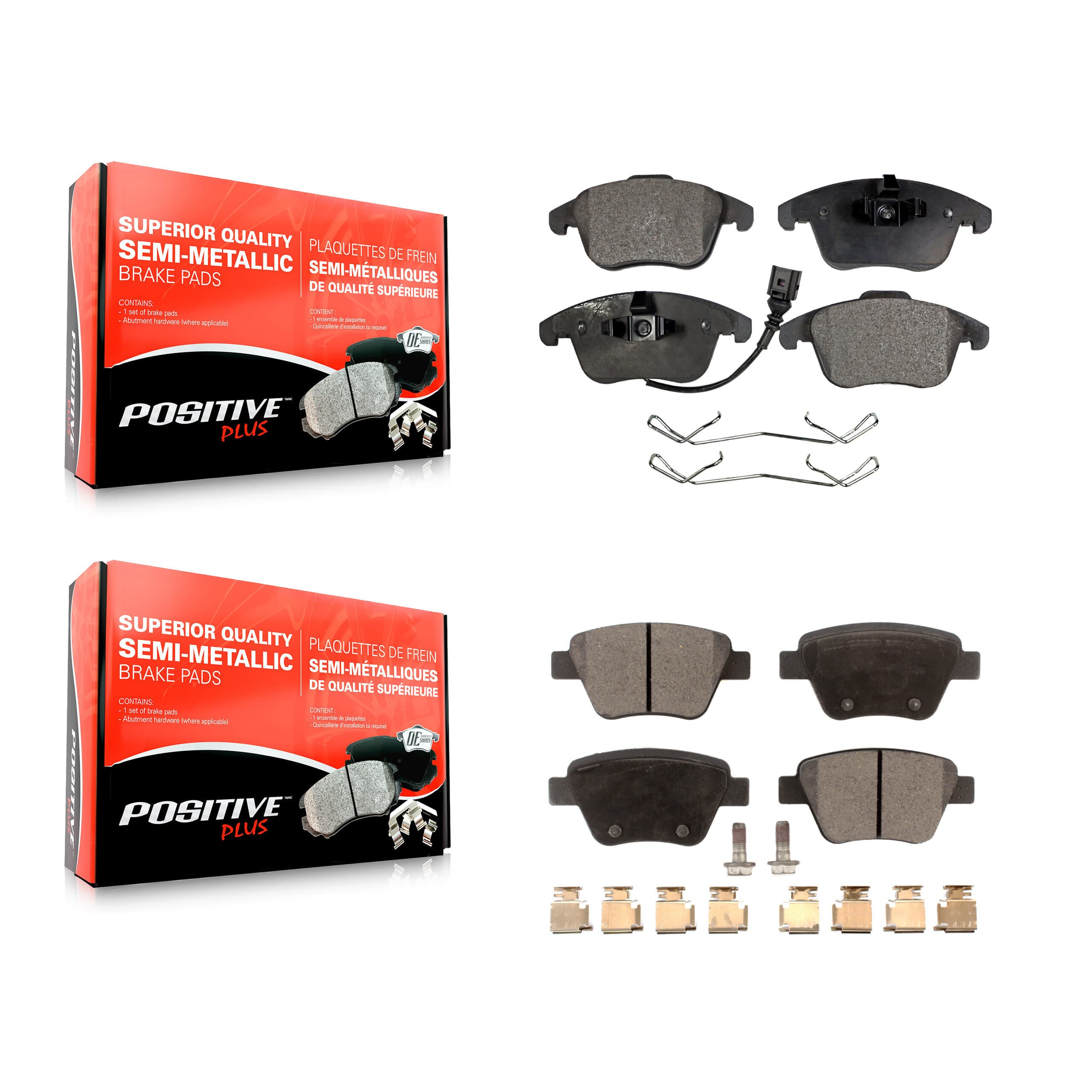 Positive Plus - KPF-100148 - Front and Rear Disc Brake Pad Kits image 1