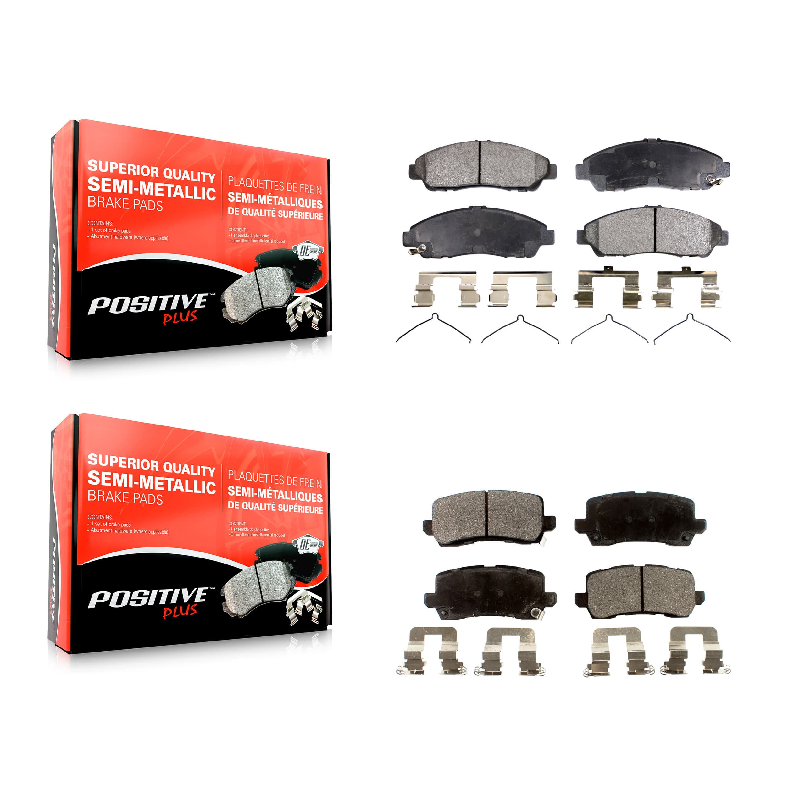Positive Plus - KPF-100151 - Front and Rear Disc Brake Pad Kits image 1