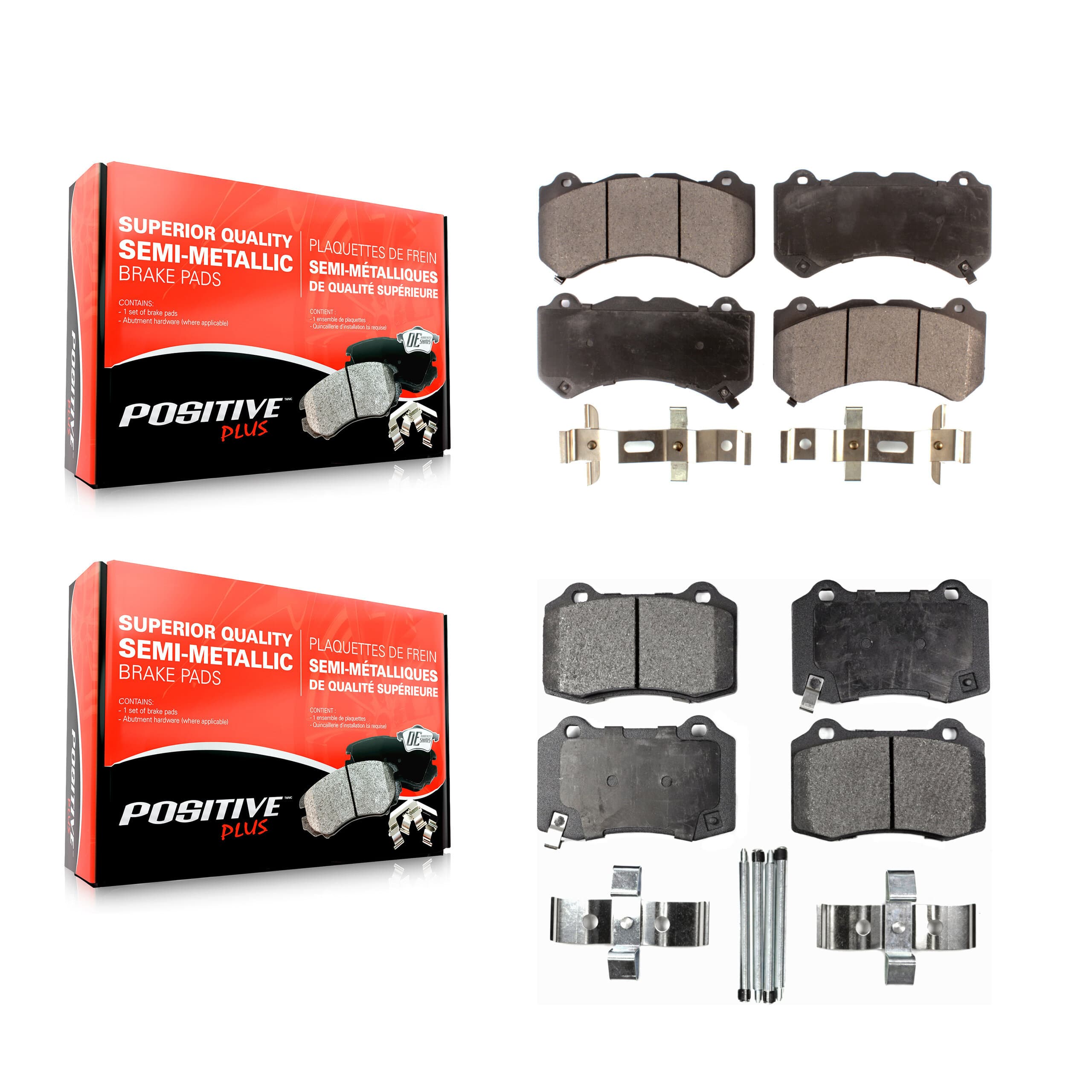 Positive Plus - KPF-100161 - Front and Rear Disc Brake Pad Kits image 1