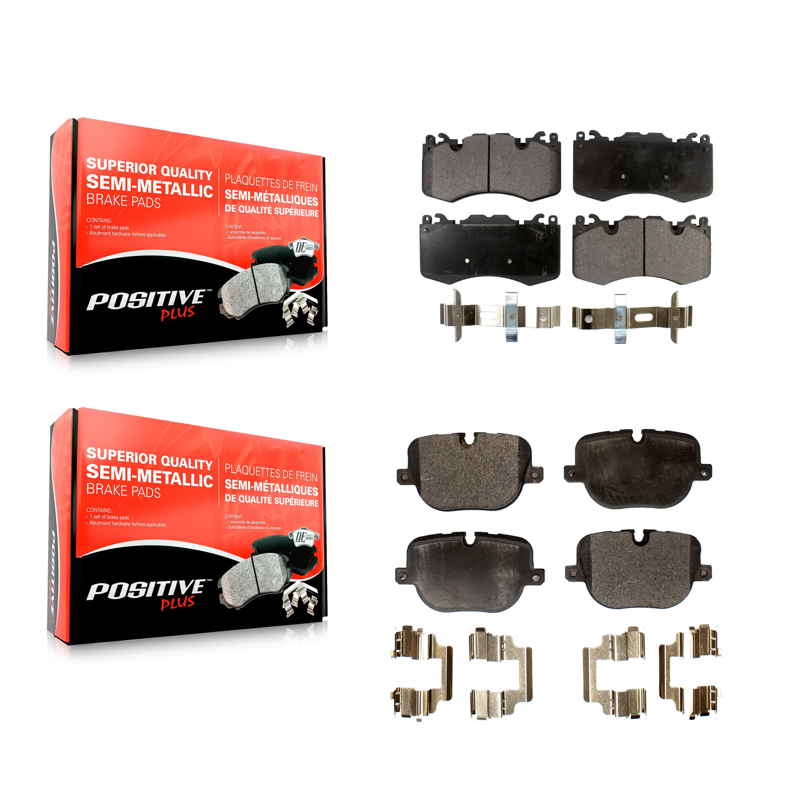 Positive Plus - KPF-100183 - Front and Rear Disc Brake Pad Kits image 1