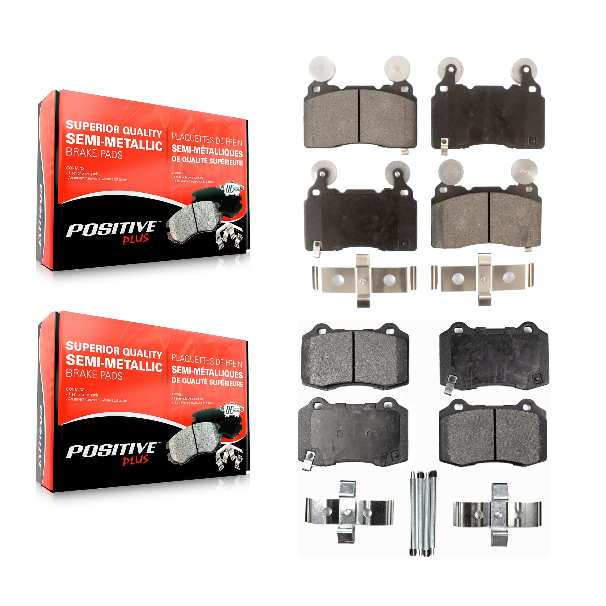 Positive Plus - KPF-100196 - Front and Rear Disc Brake Pad Kits image 1