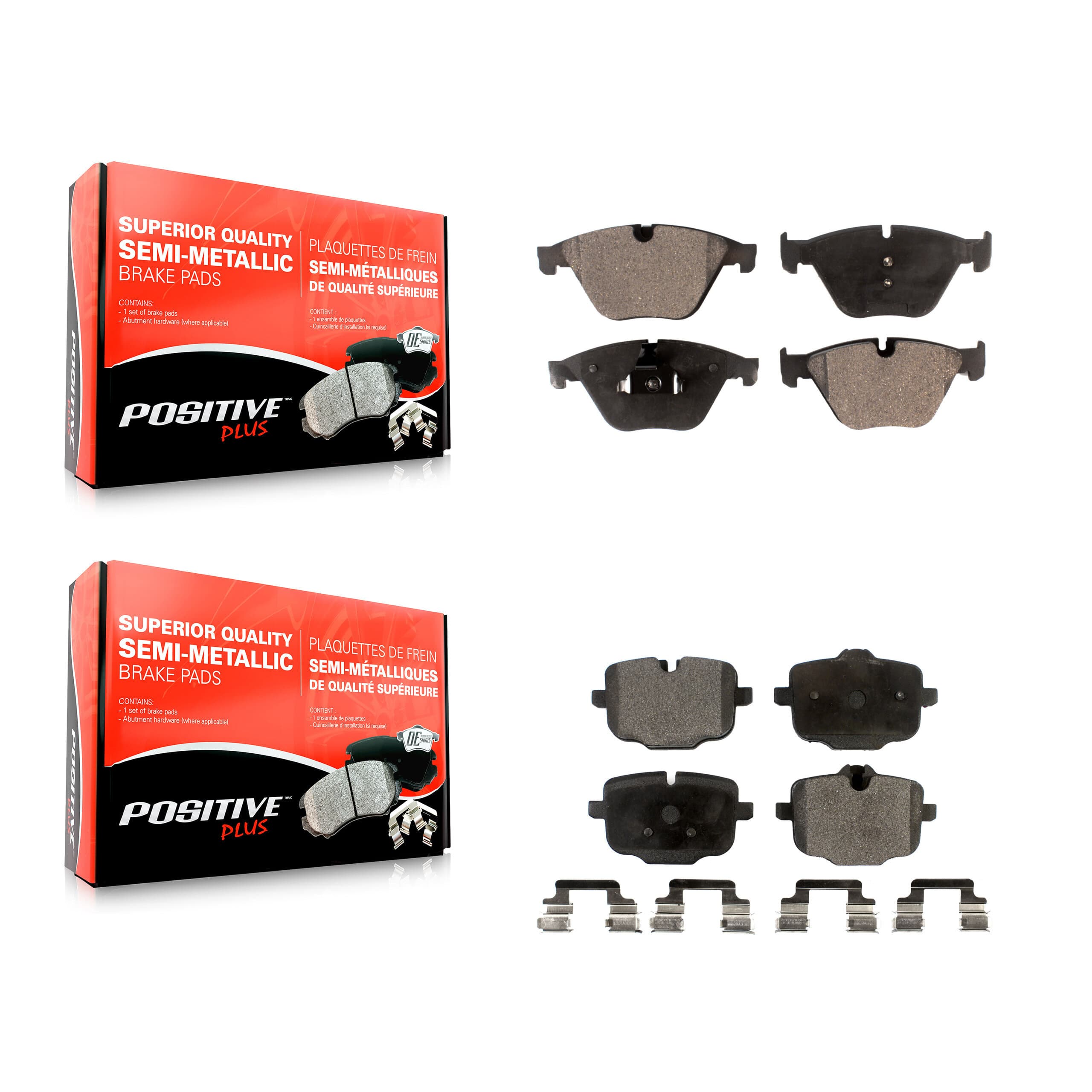 Positive Plus - KPF-100201 - Front and Rear Disc Brake Pad Kits image 1