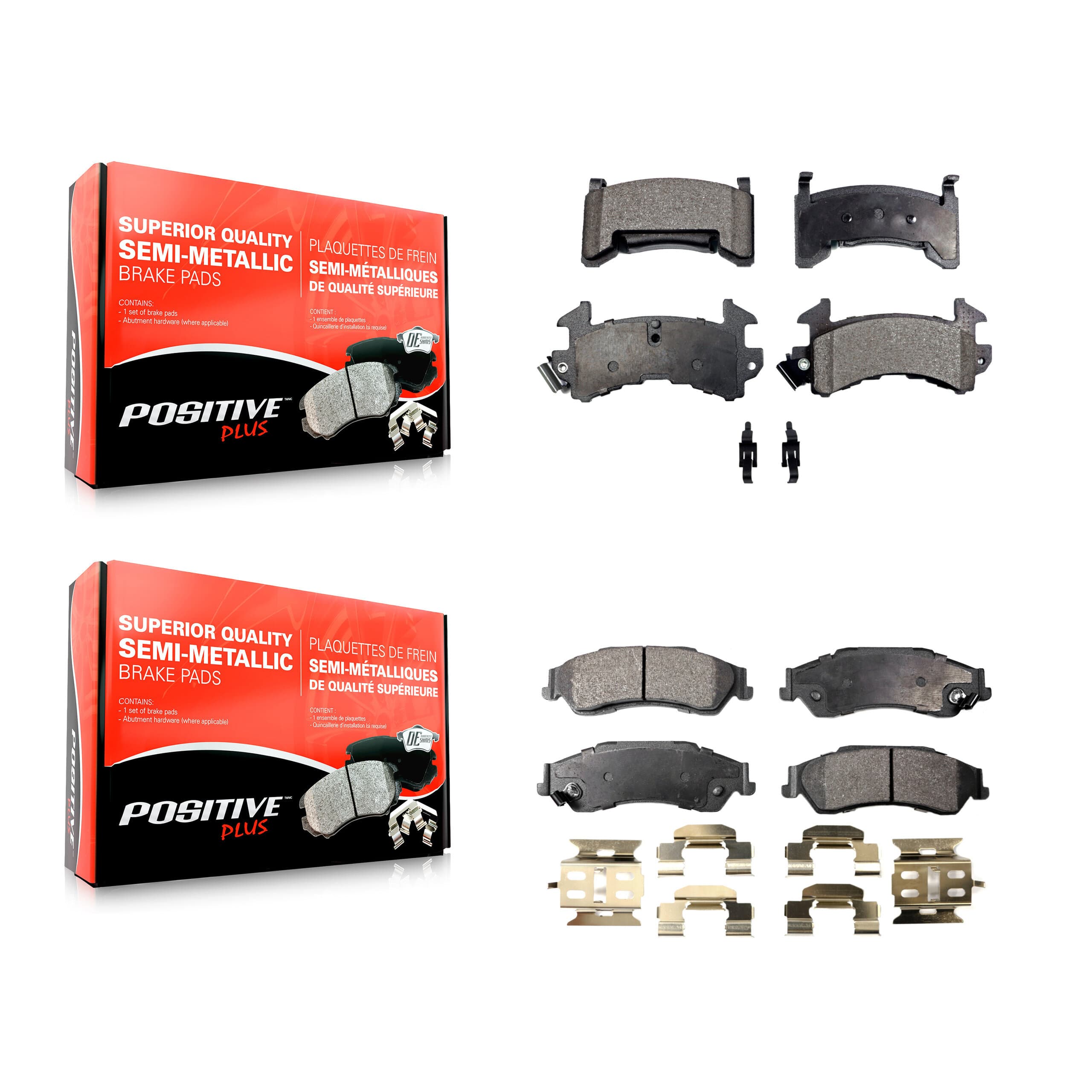 Positive Plus - KPF-100217 - Front and Rear Disc Brake Pad Kits image 1