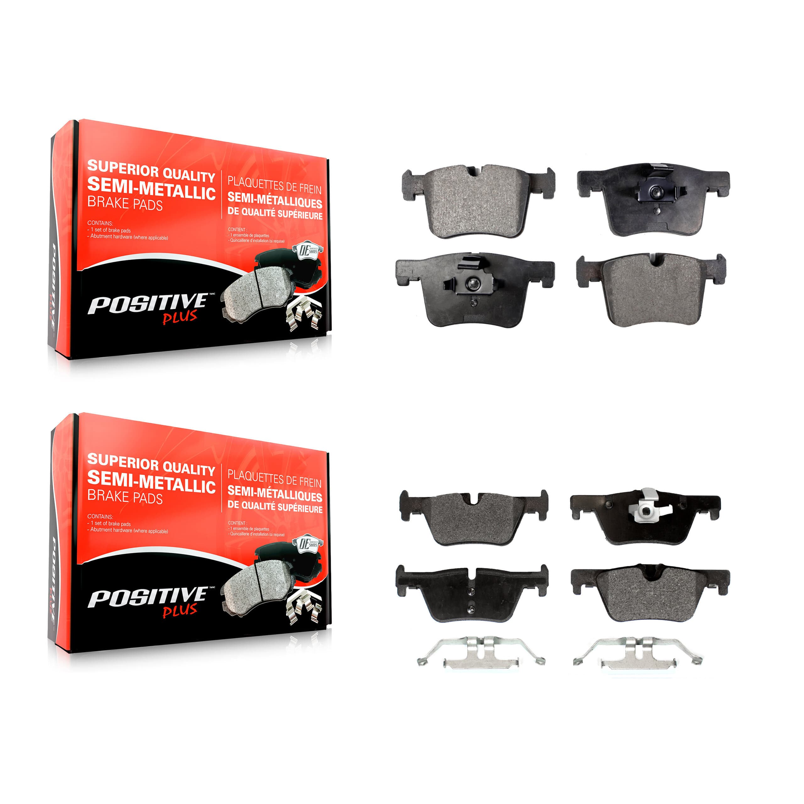 Positive Plus - KPF-100226 - Front and Rear Disc Brake Pad Kits image 1