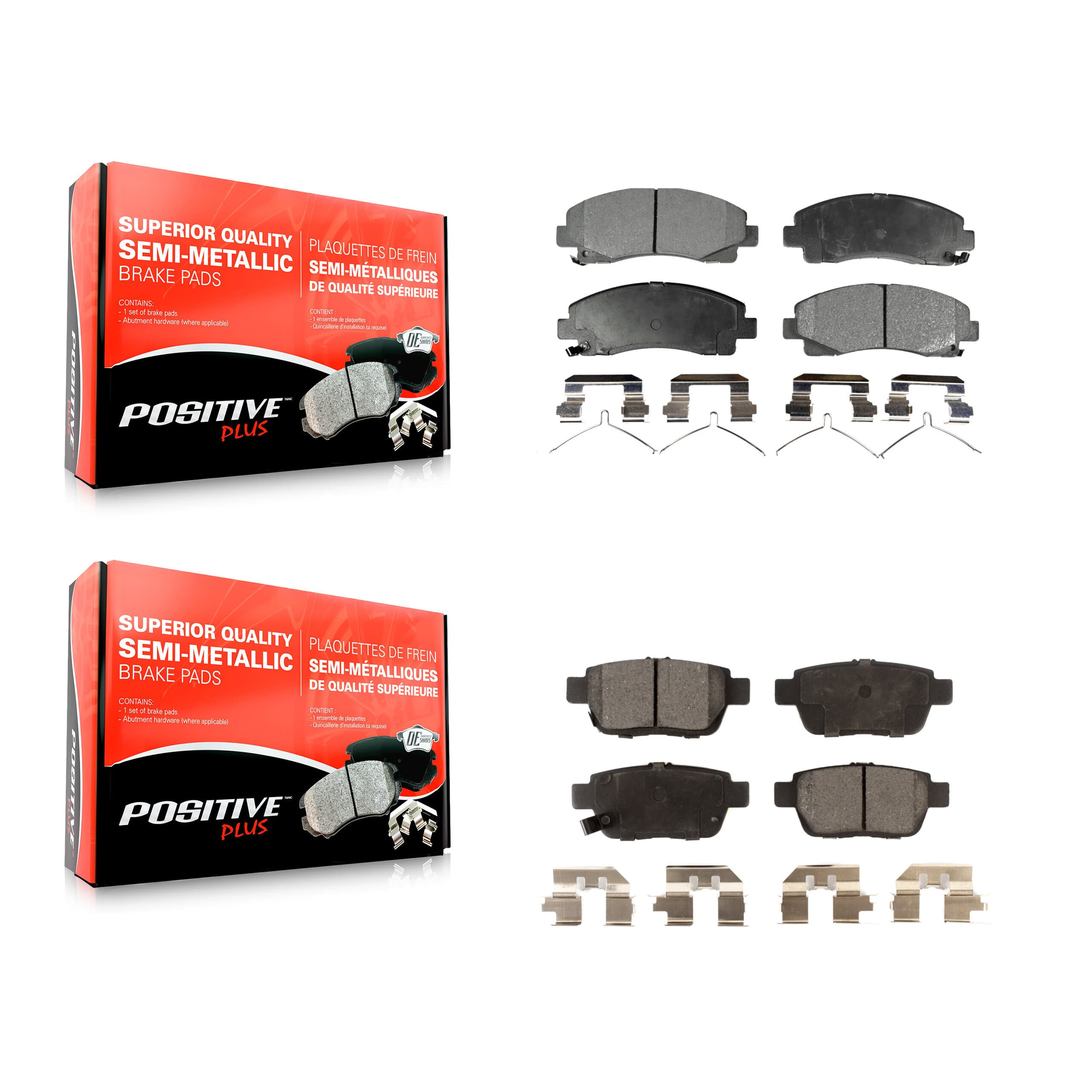 Positive Plus - KPF-100230 - Front and Rear Disc Brake Pad Kits image 1