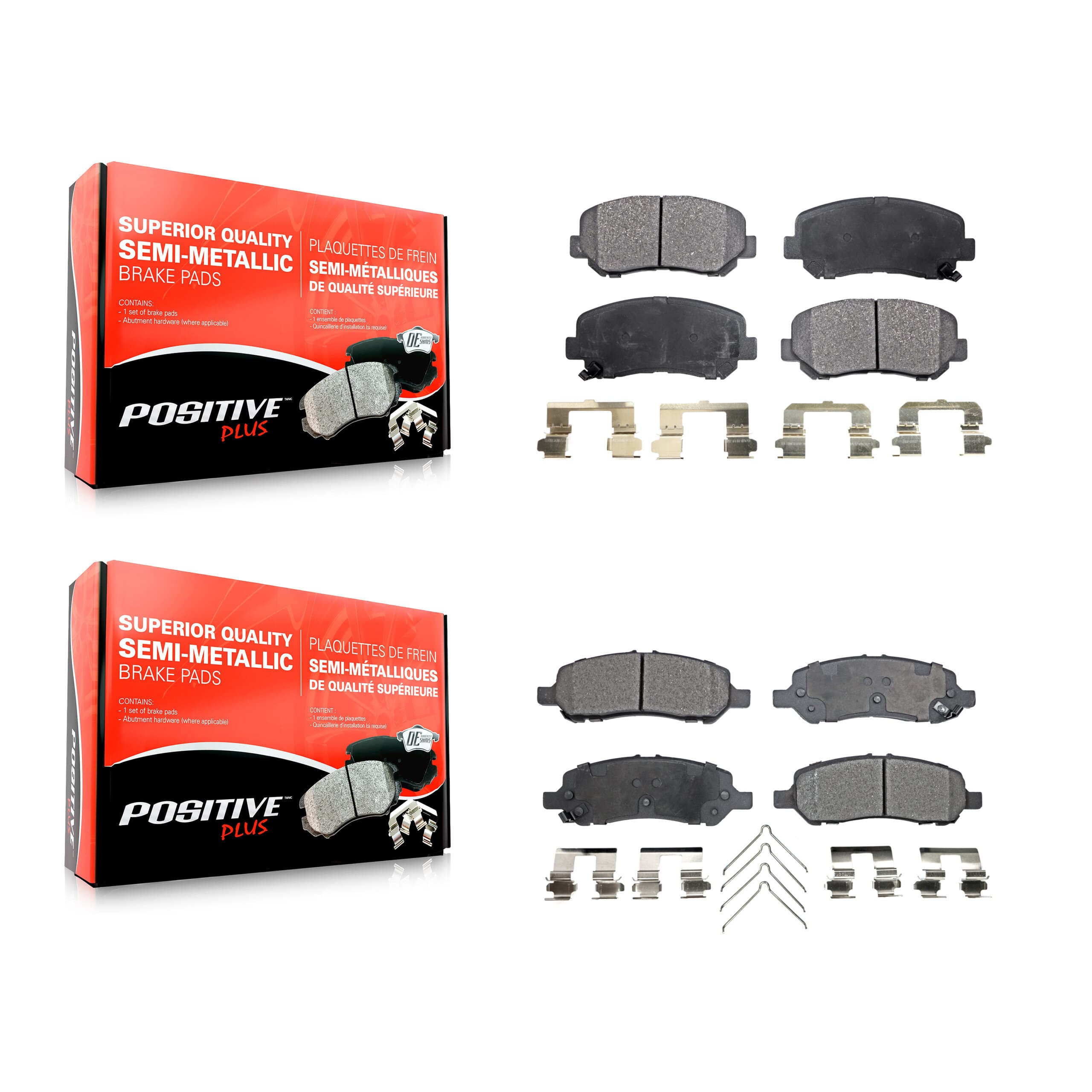 Positive Plus - KPF-100241 - Front and Rear Disc Brake Pad Kits image 1