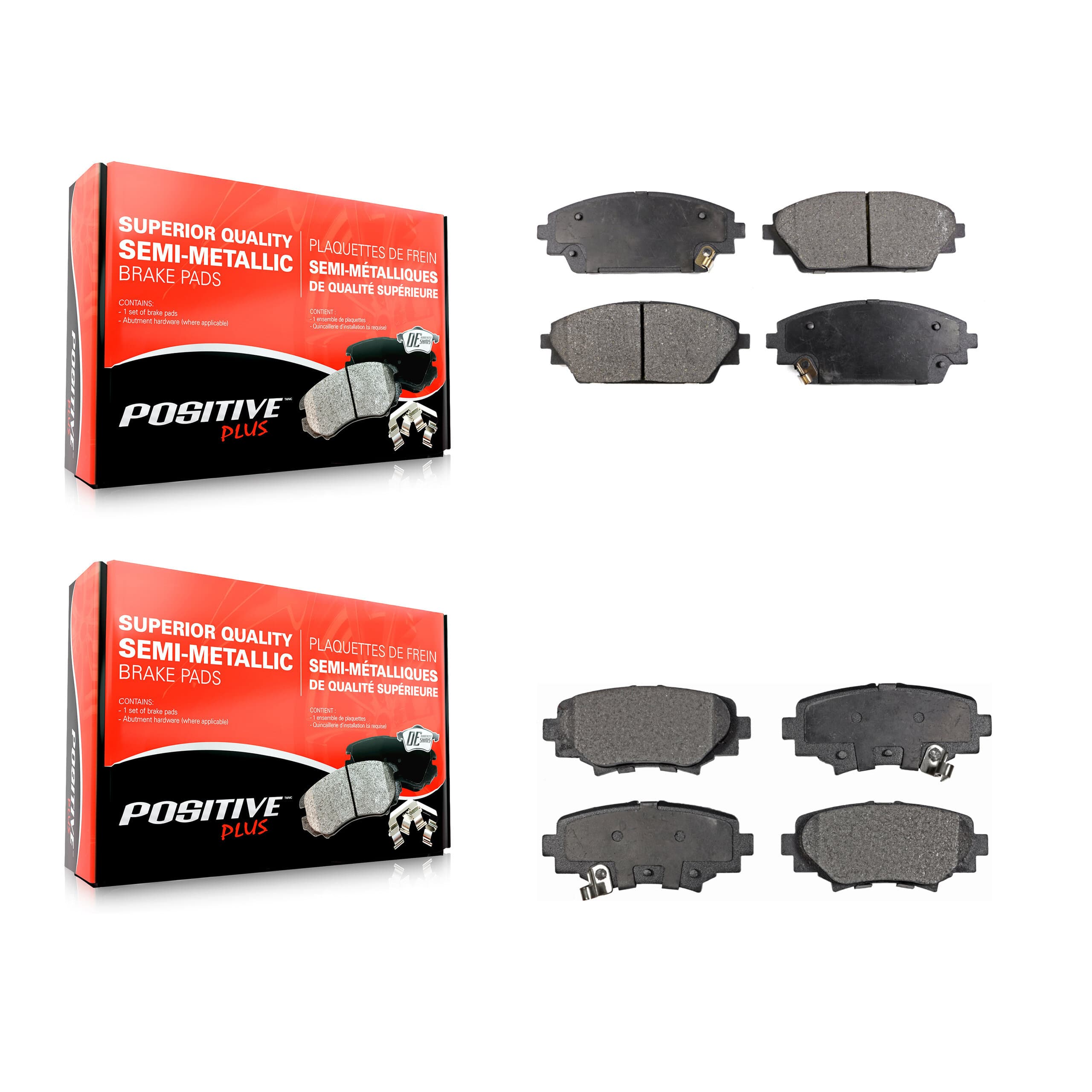 Positive Plus - KPF-100268 - Front and Rear Disc Brake Pad Kits image 1