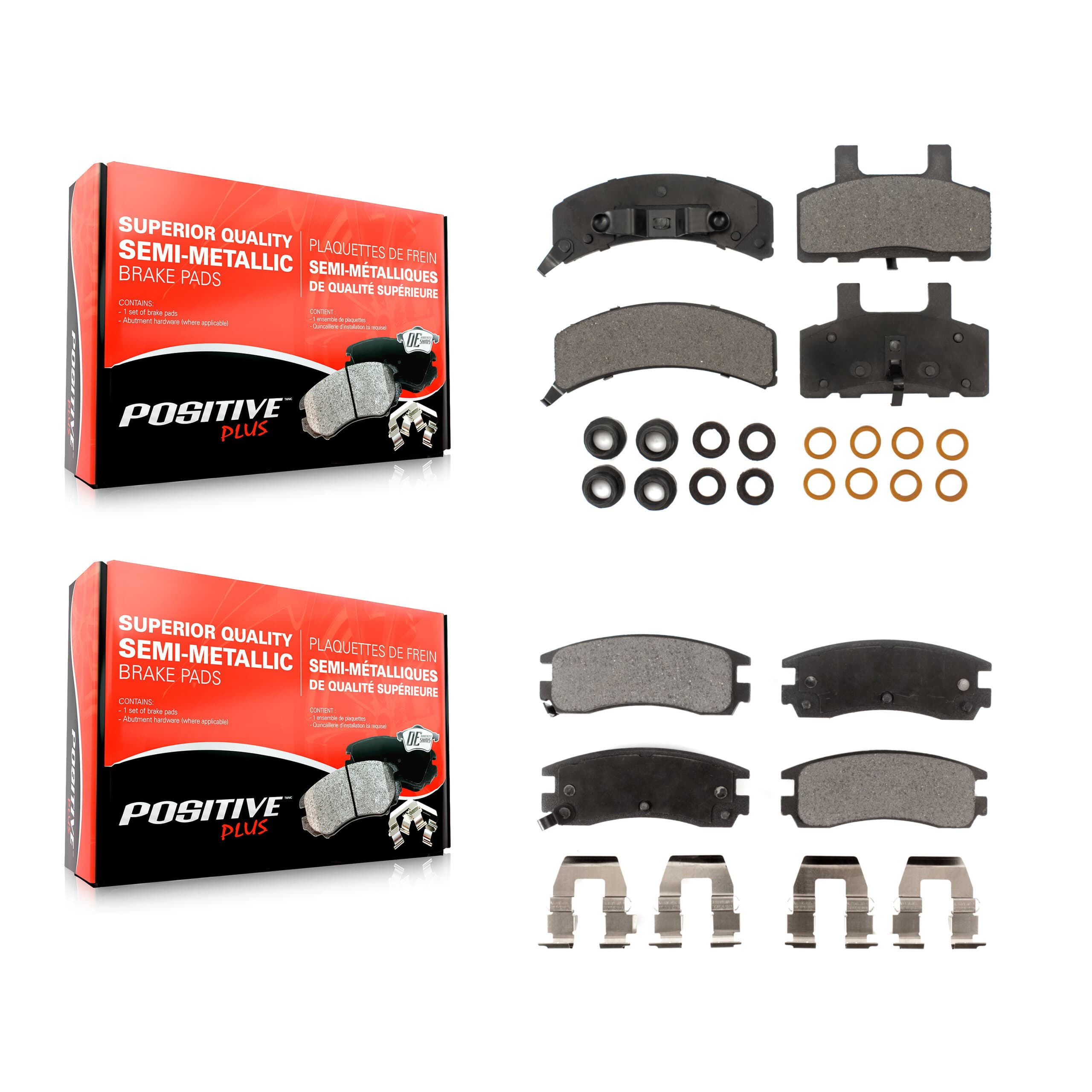 Positive Plus - KPF-100294 - Front and Rear Disc Brake Pad Kits image 1