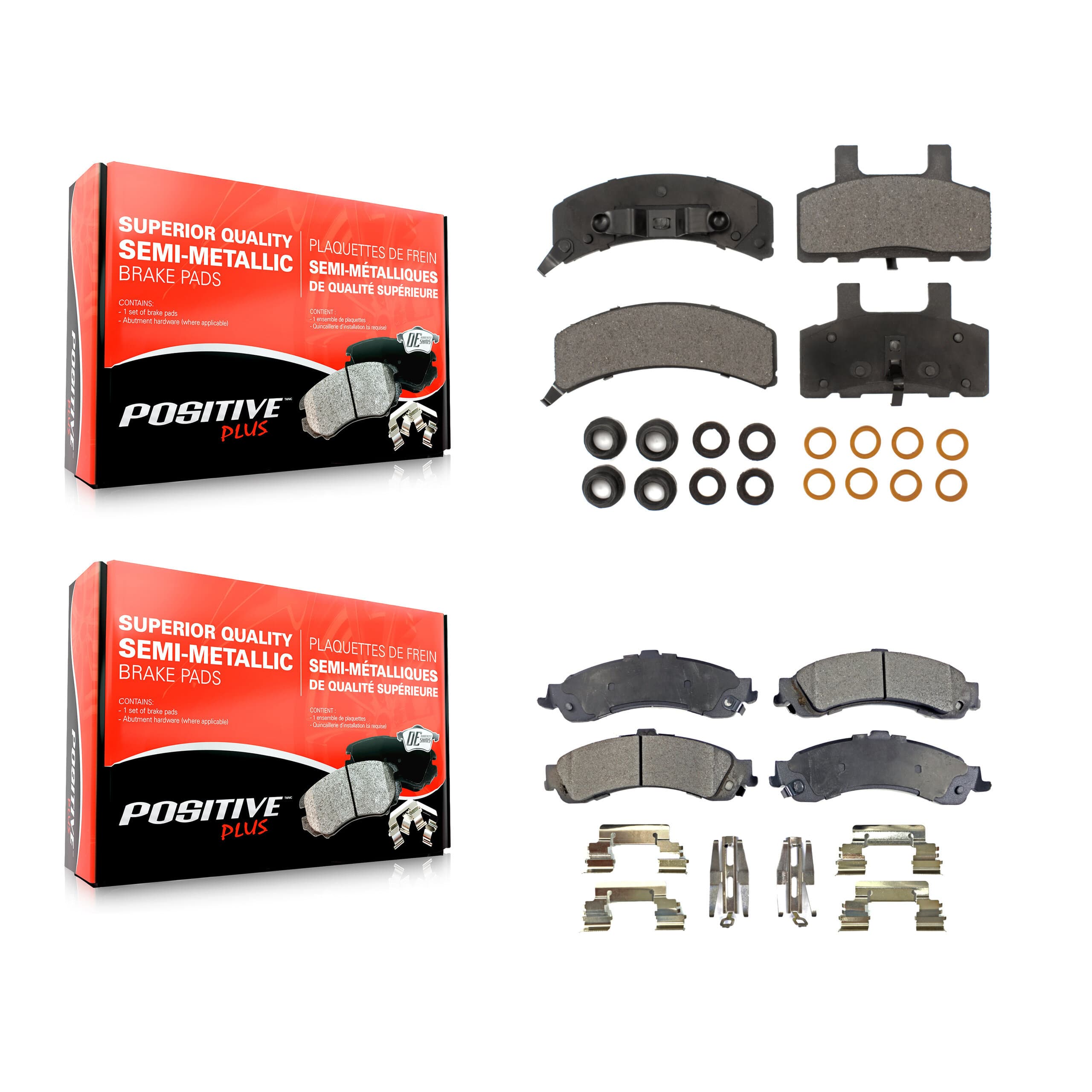 Positive Plus - KPF-100296 - Front and Rear Disc Brake Pad Kits image 1