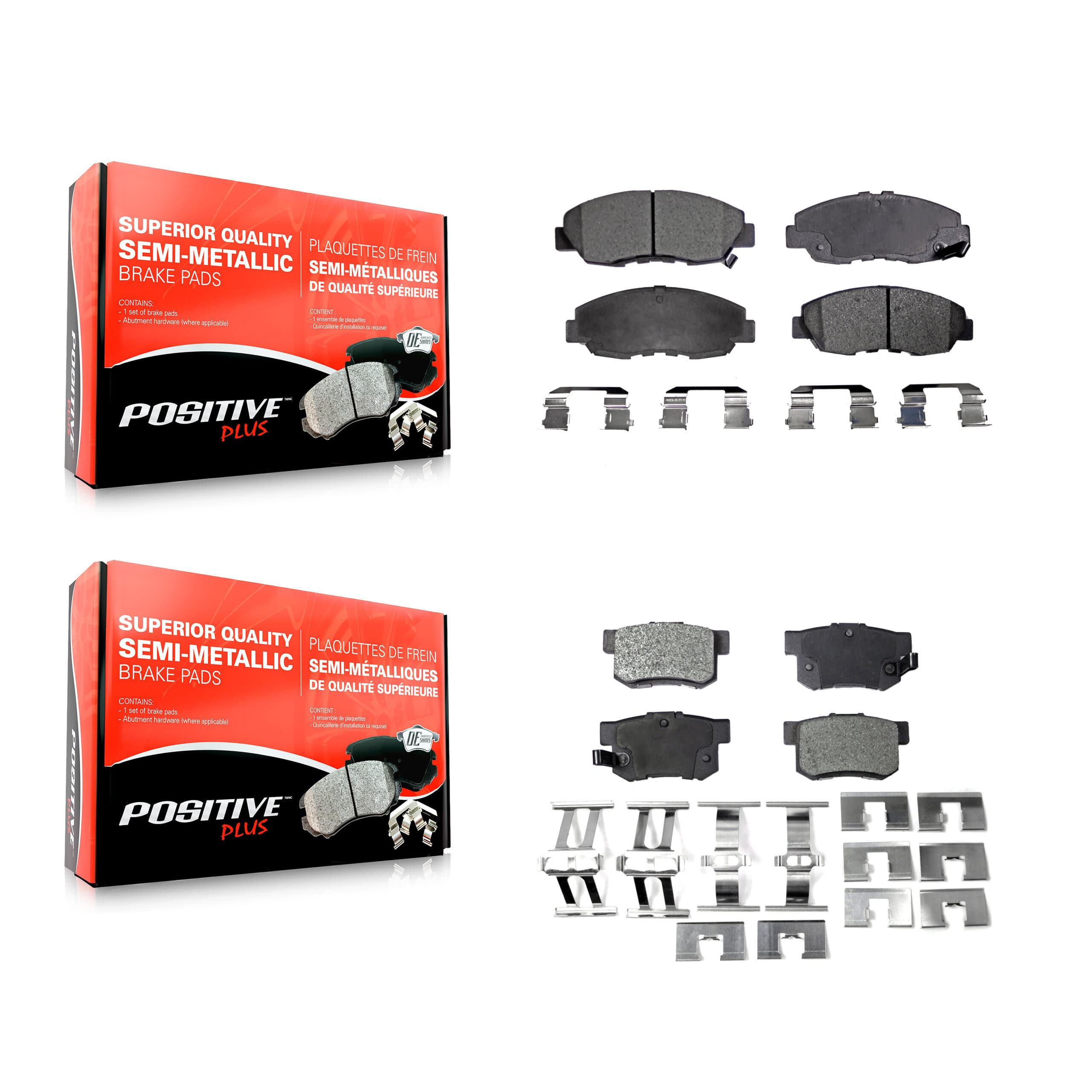 Positive Plus - KPF-100303 - Front and Rear Disc Brake Pad Kits image 1