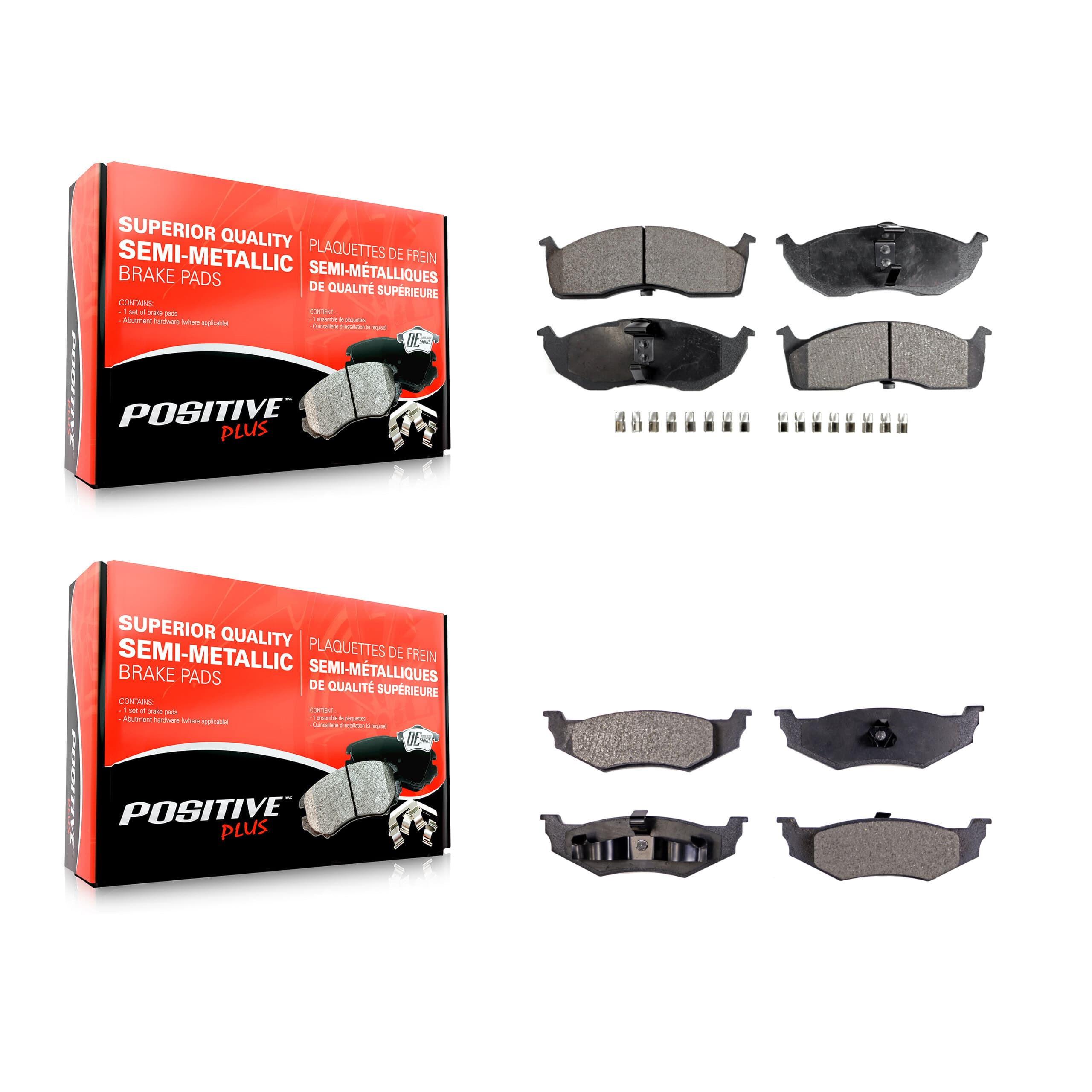 Positive Plus - KPF-100313 - Front and Rear Disc Brake Pad Kits image 1