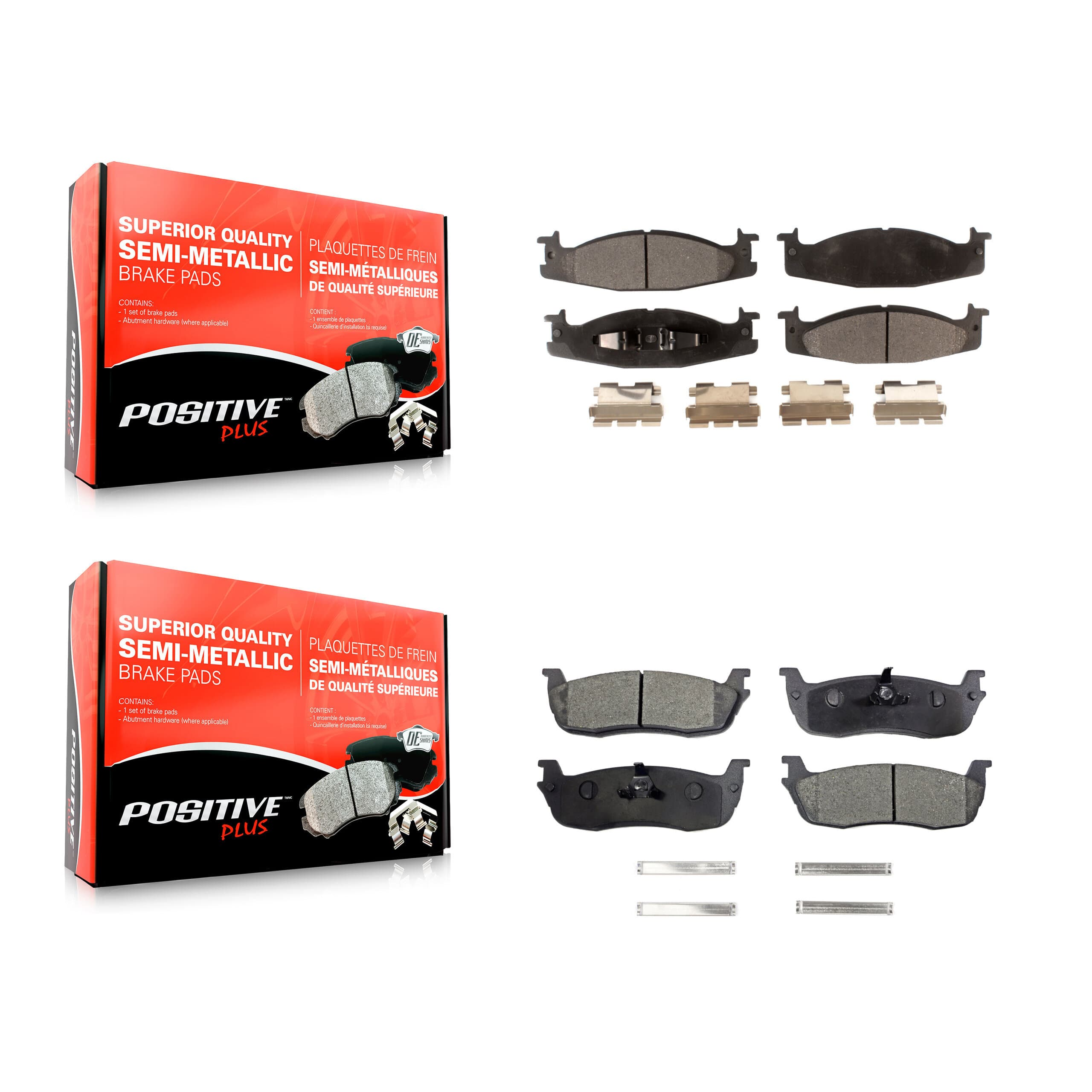 Positive Plus - KPF-100315 - Front and Rear Disc Brake Pad Kits image 1