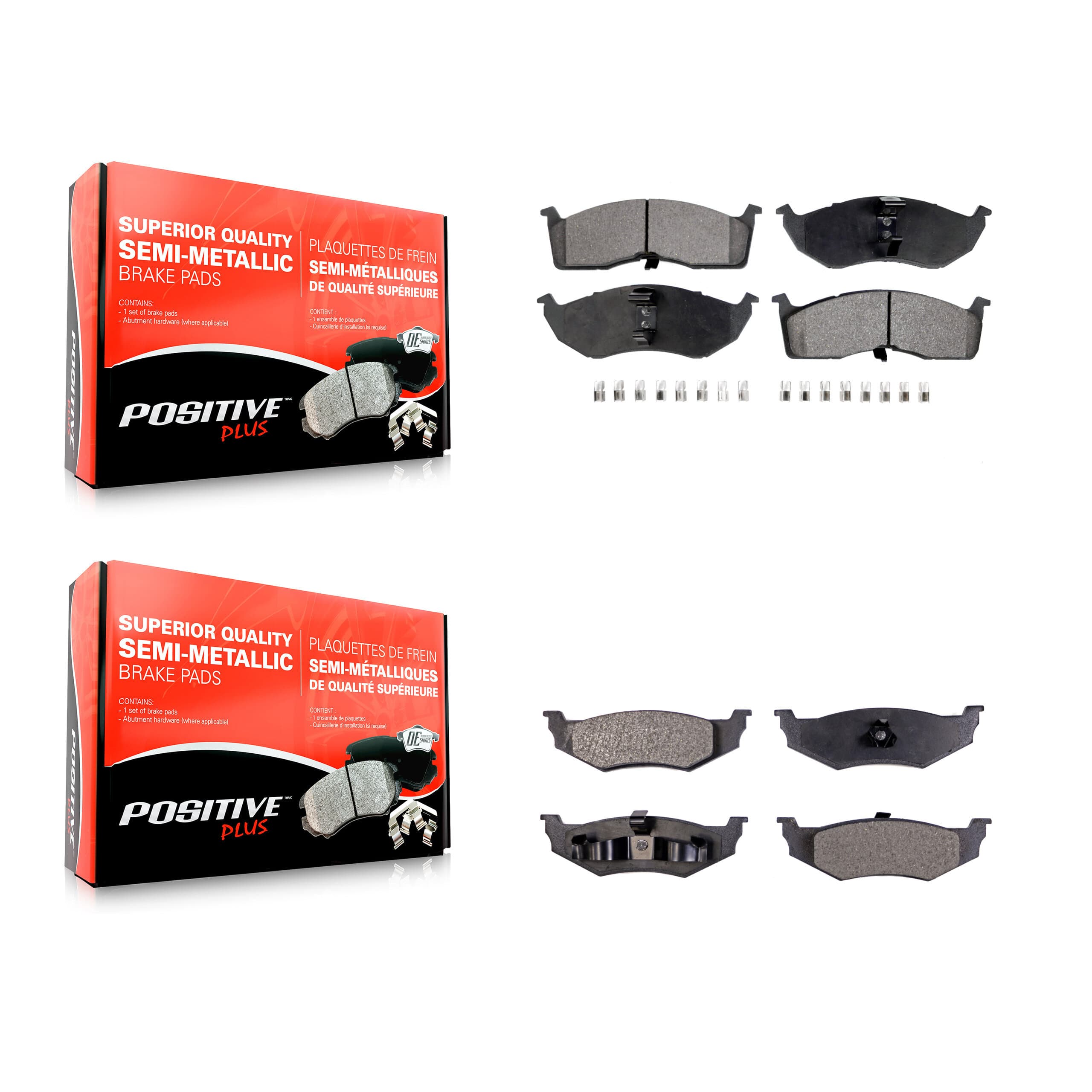 Positive Plus - KPF-100316 - Front and Rear Disc Brake Pad Kits image 1