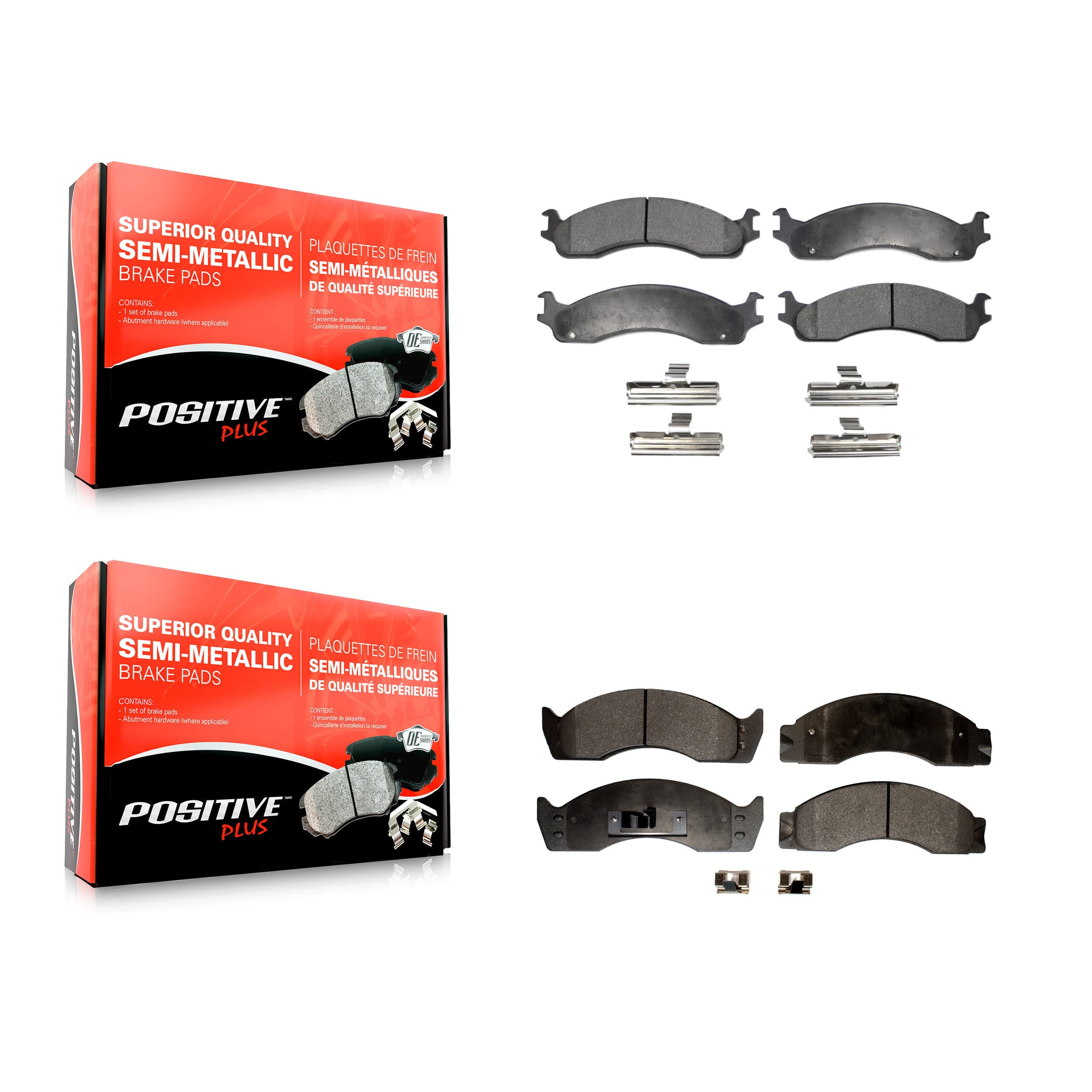 Positive Plus - KPF-100321 - Front and Rear Disc Brake Pad Kits image 1