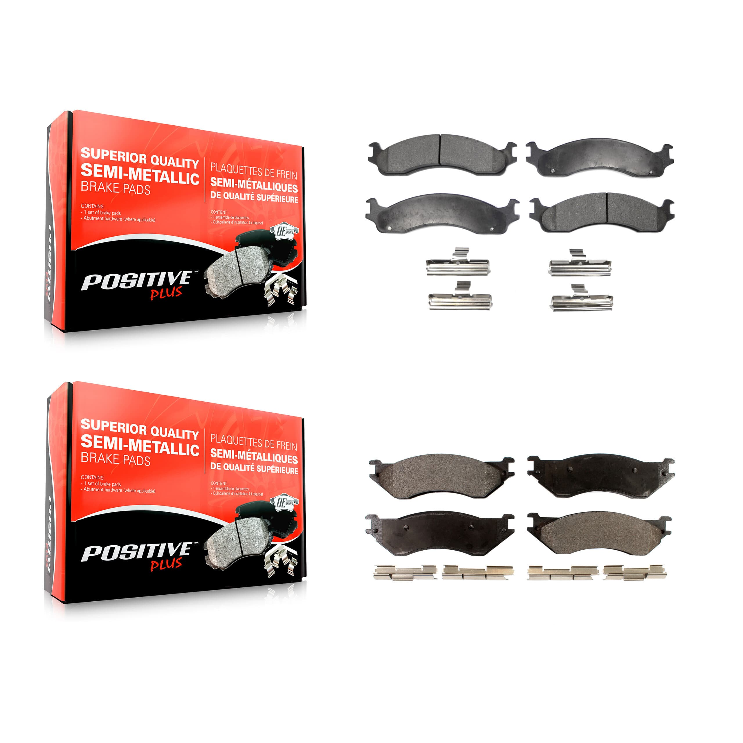 Positive Plus - KPF-100322 - Front and Rear Disc Brake Pad Kits image 1