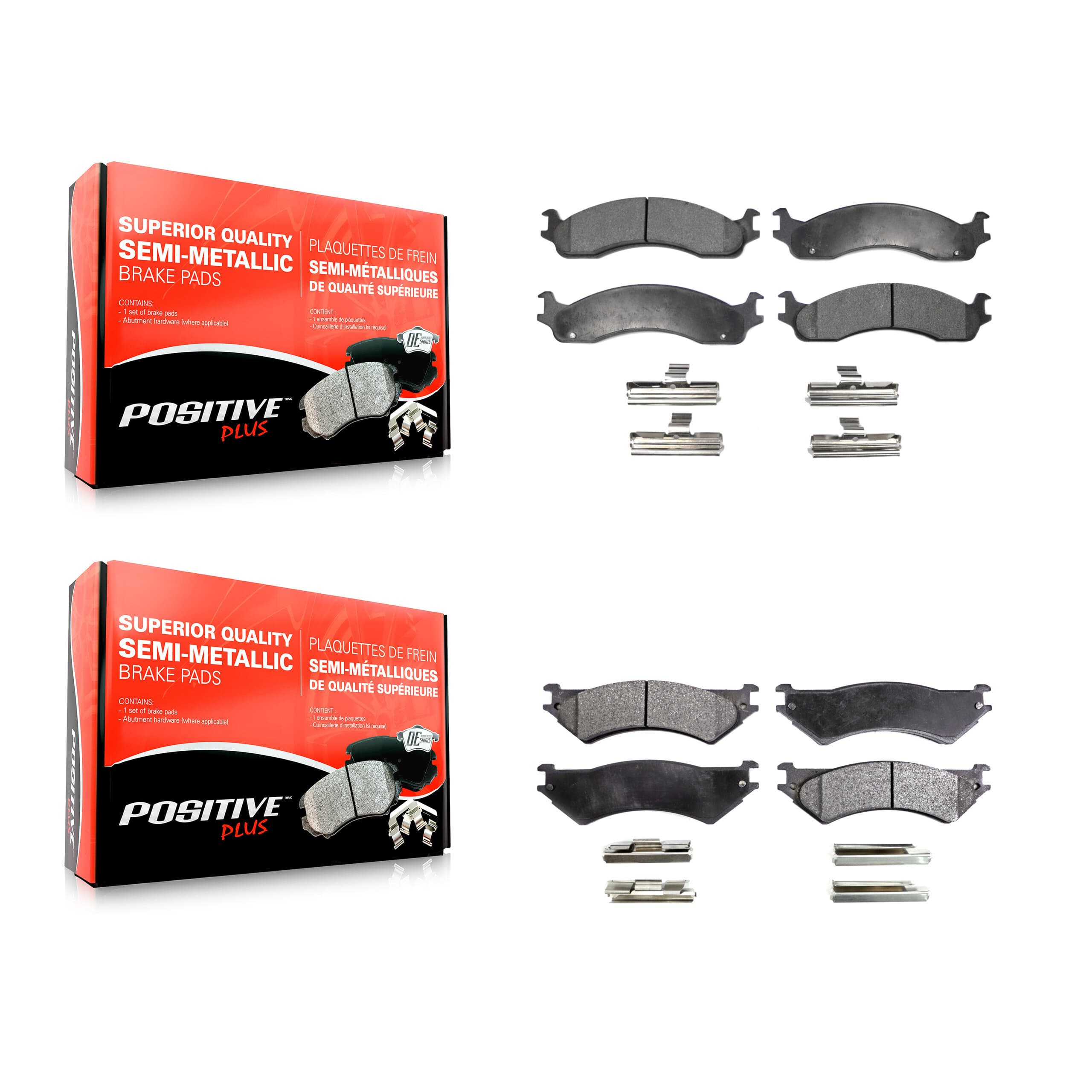 Positive Plus - KPF-100324 - Front and Rear Disc Brake Pad Kits image 1