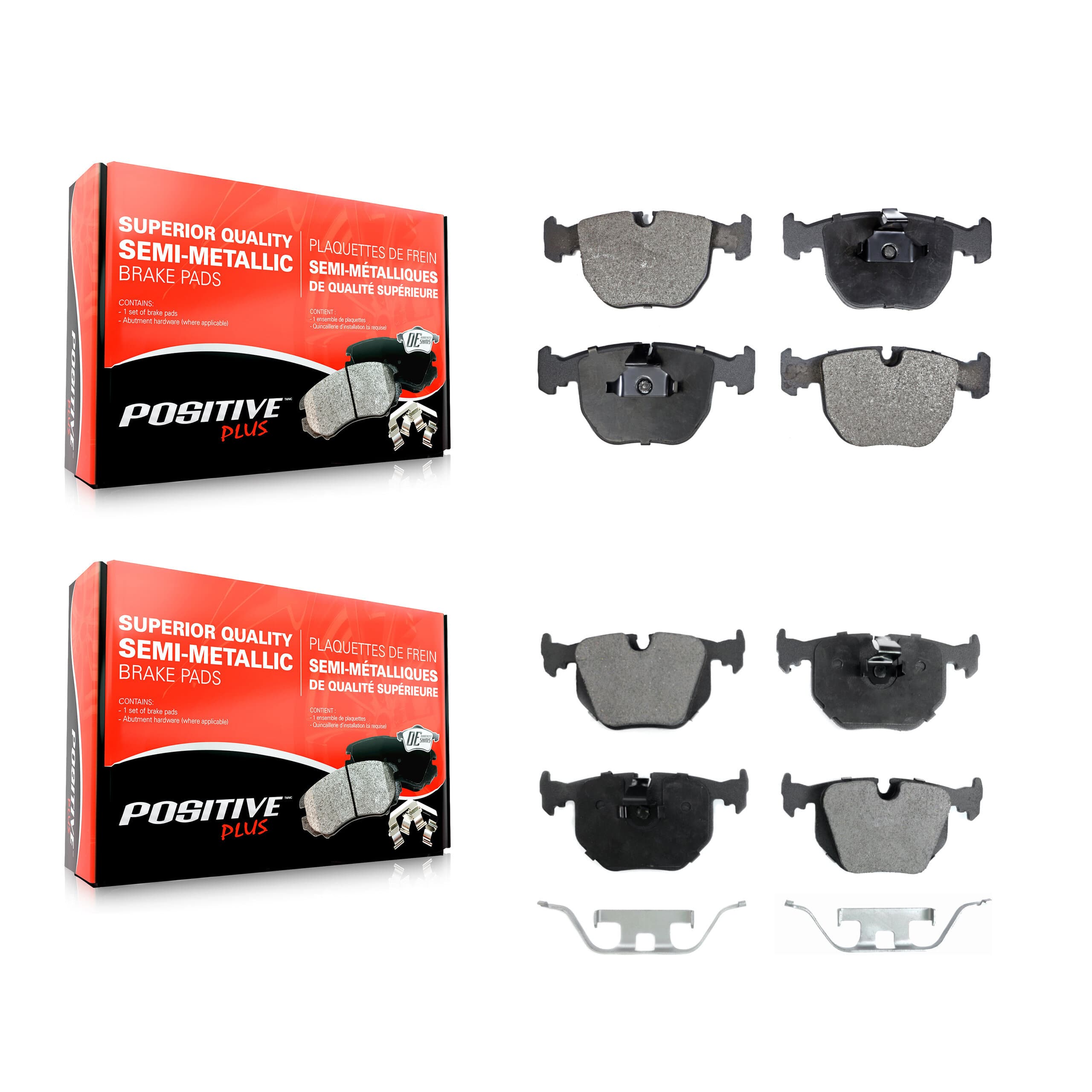 Positive Plus - KPF-100326 - Front and Rear Disc Brake Pad Kits image 1