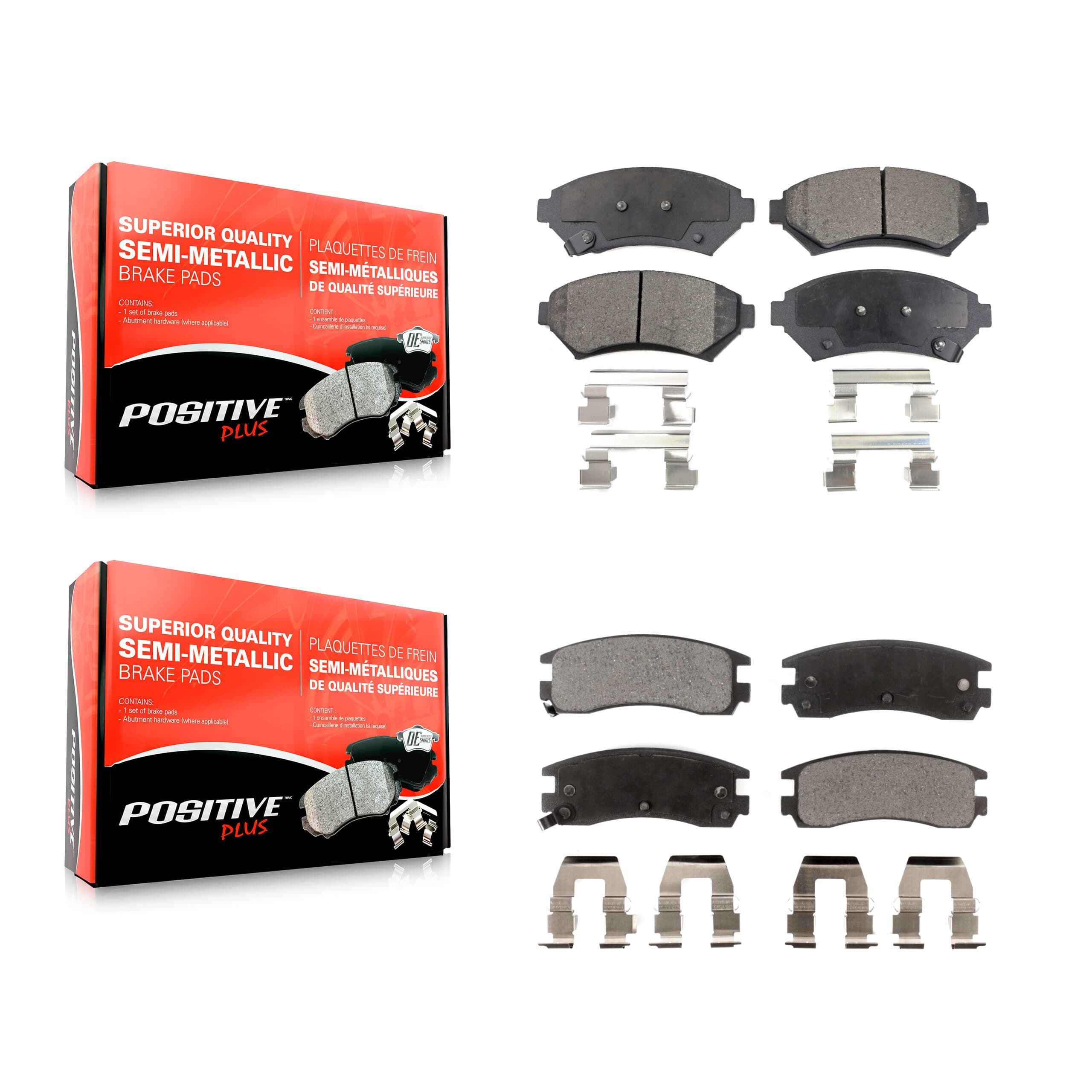 Positive Plus - KPF-100330 - Front and Rear Disc Brake Pad Kits image 1