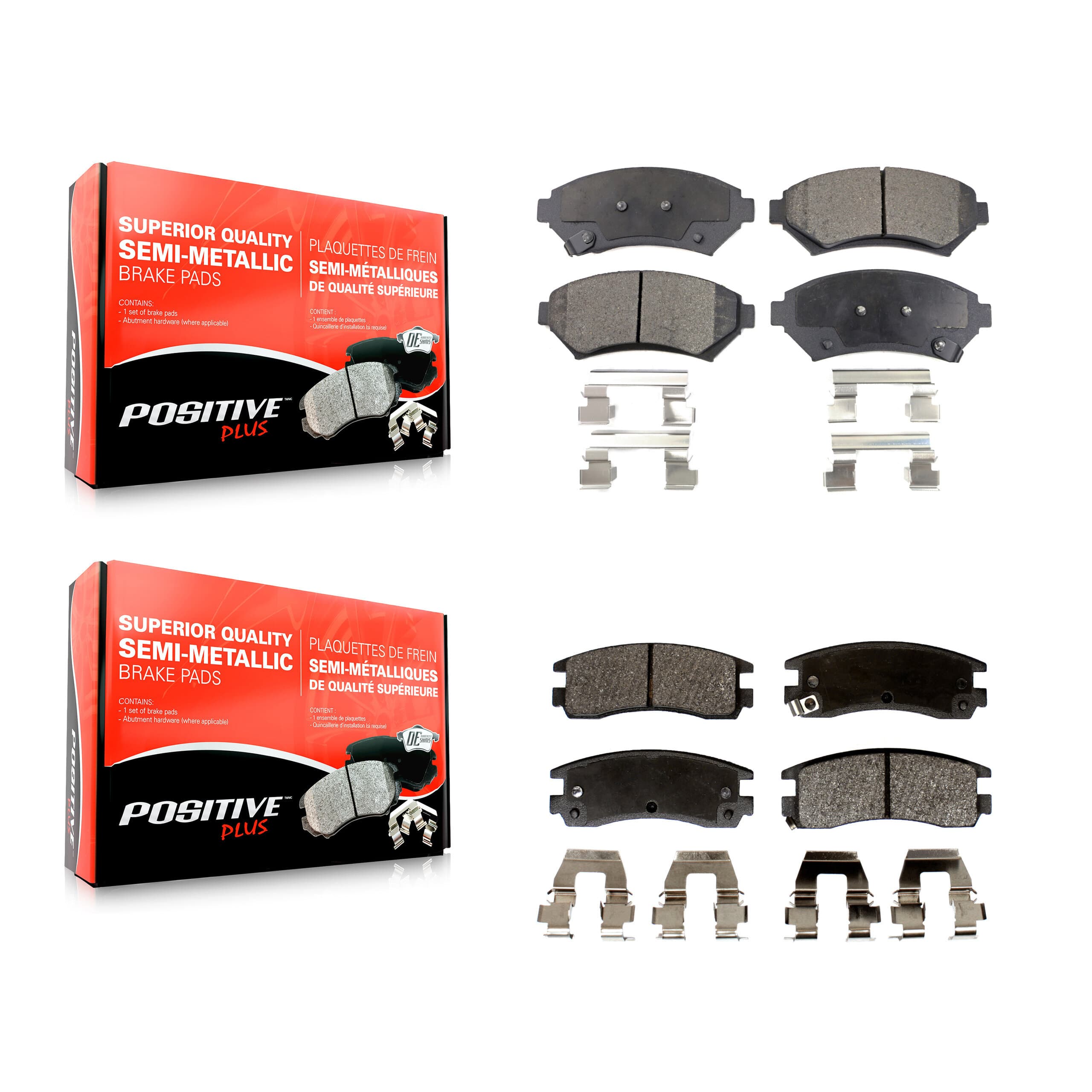 Positive Plus - KPF-100331 - Front and Rear Disc Brake Pad Kits image 1
