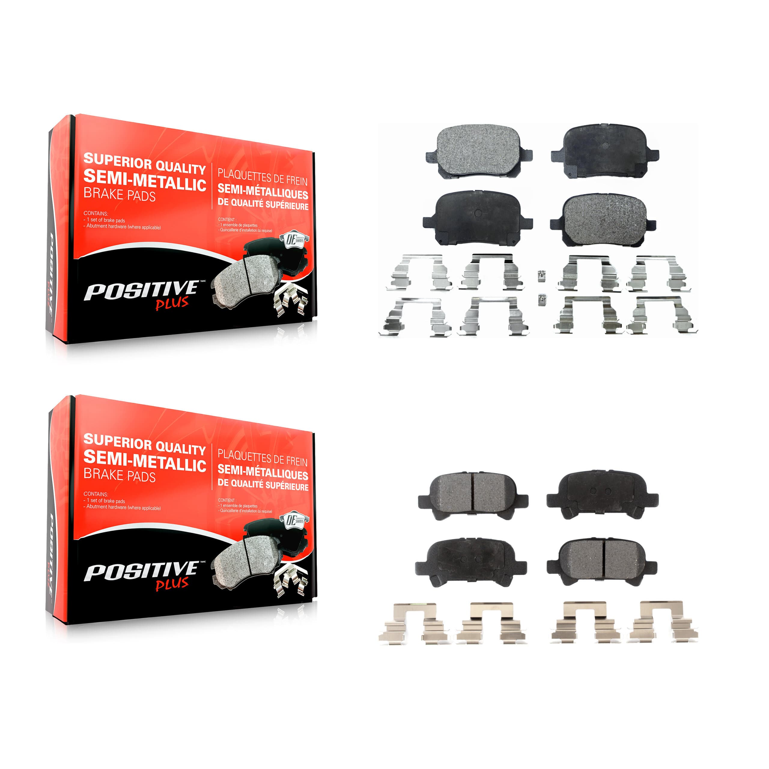 Positive Plus - KPF-100337 - Front and Rear Disc Brake Pad Kits image 1