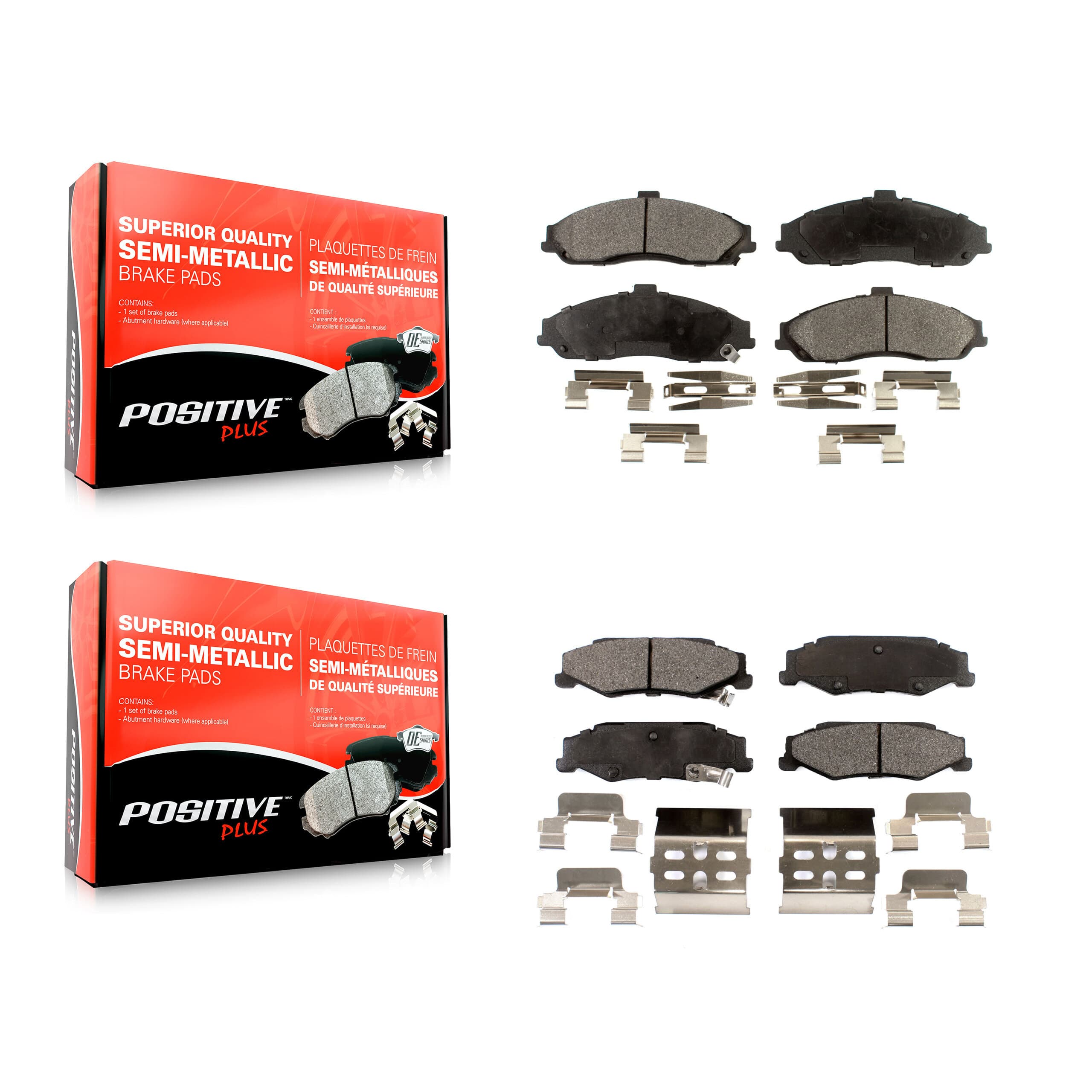 Positive Plus - KPF-100343 - Front and Rear Disc Brake Pad Kits image 1