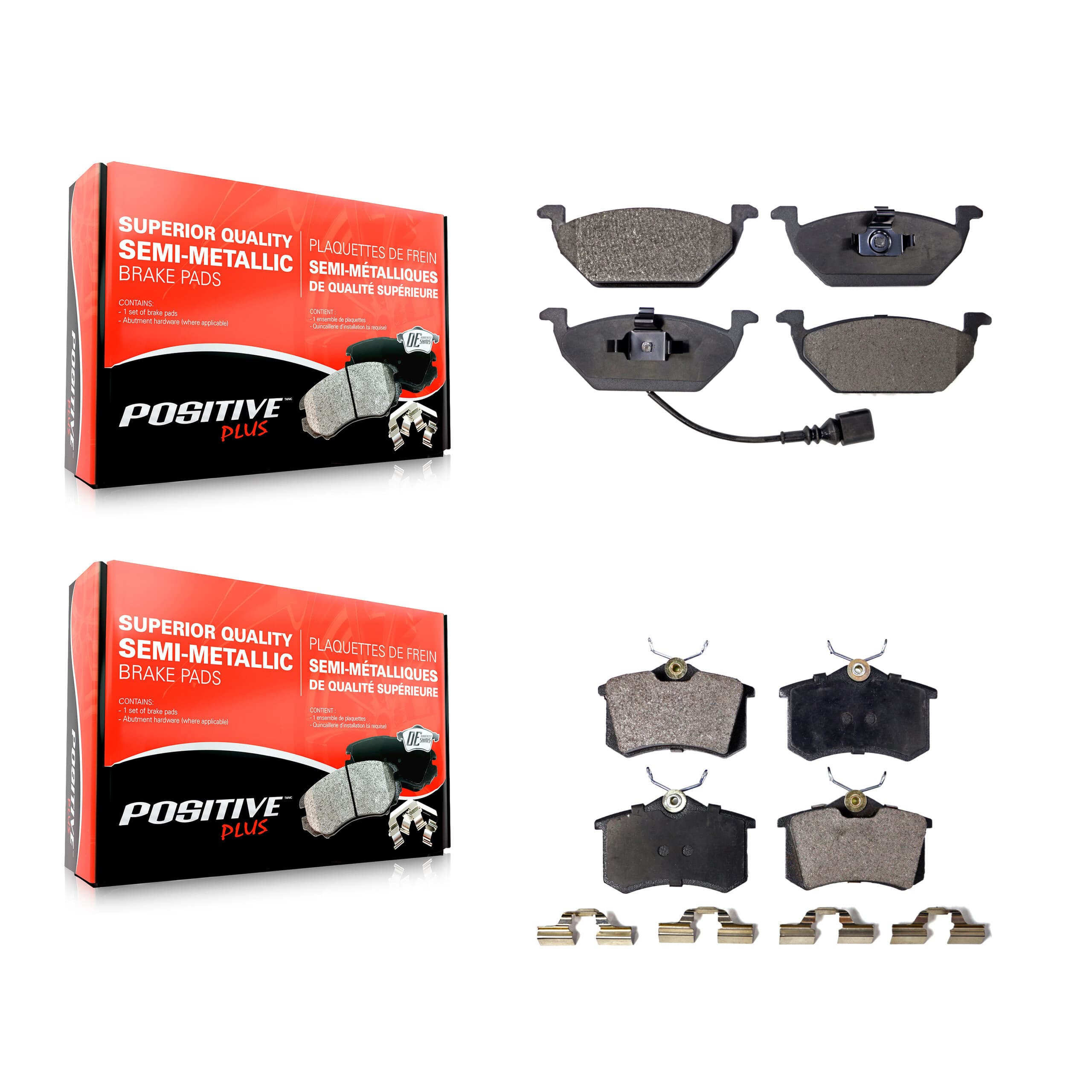Positive Plus - KPF-100347 - Front and Rear Disc Brake Pad Kits image 1