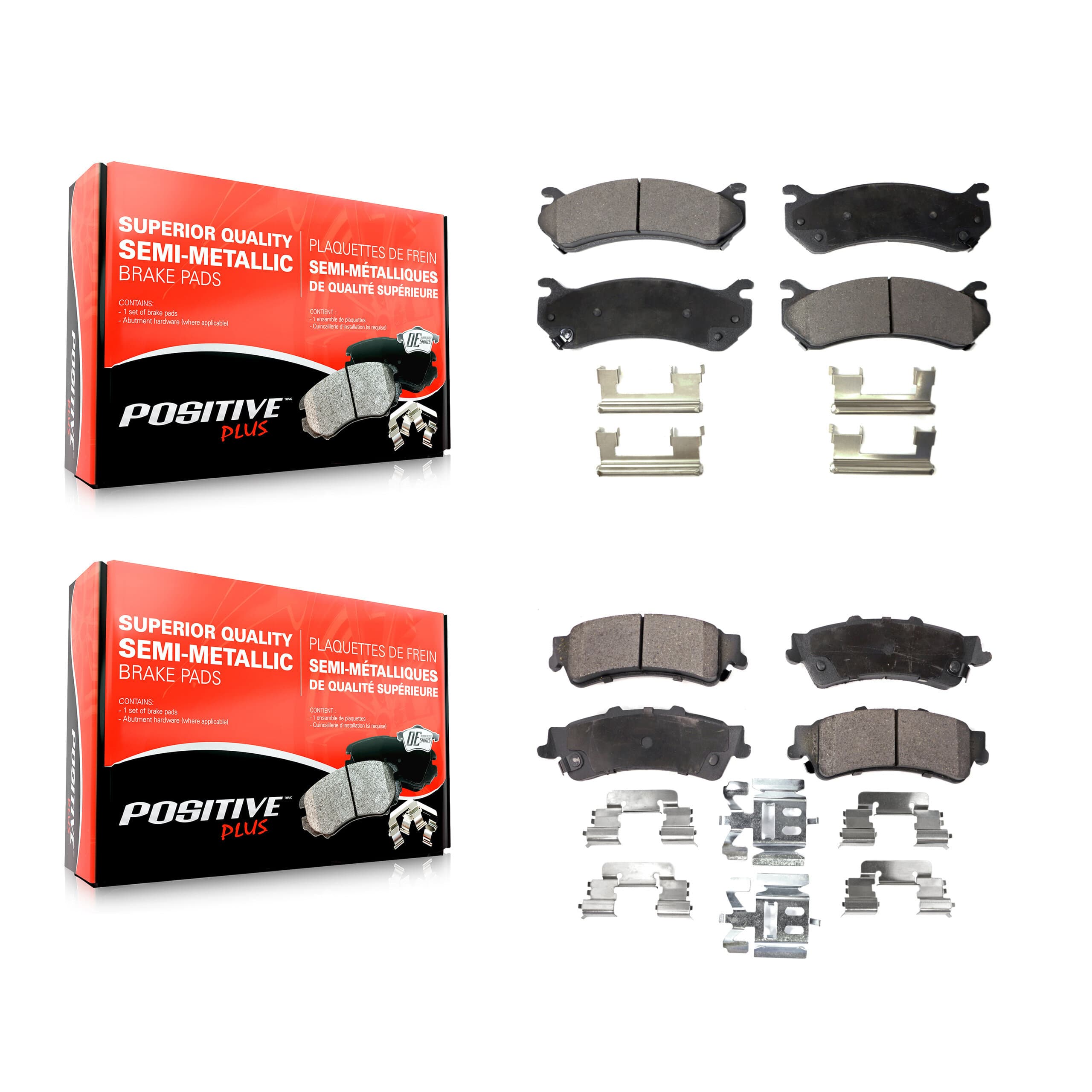Positive Plus - KPF-100355 - Front and Rear Disc Brake Pad Kits image 1