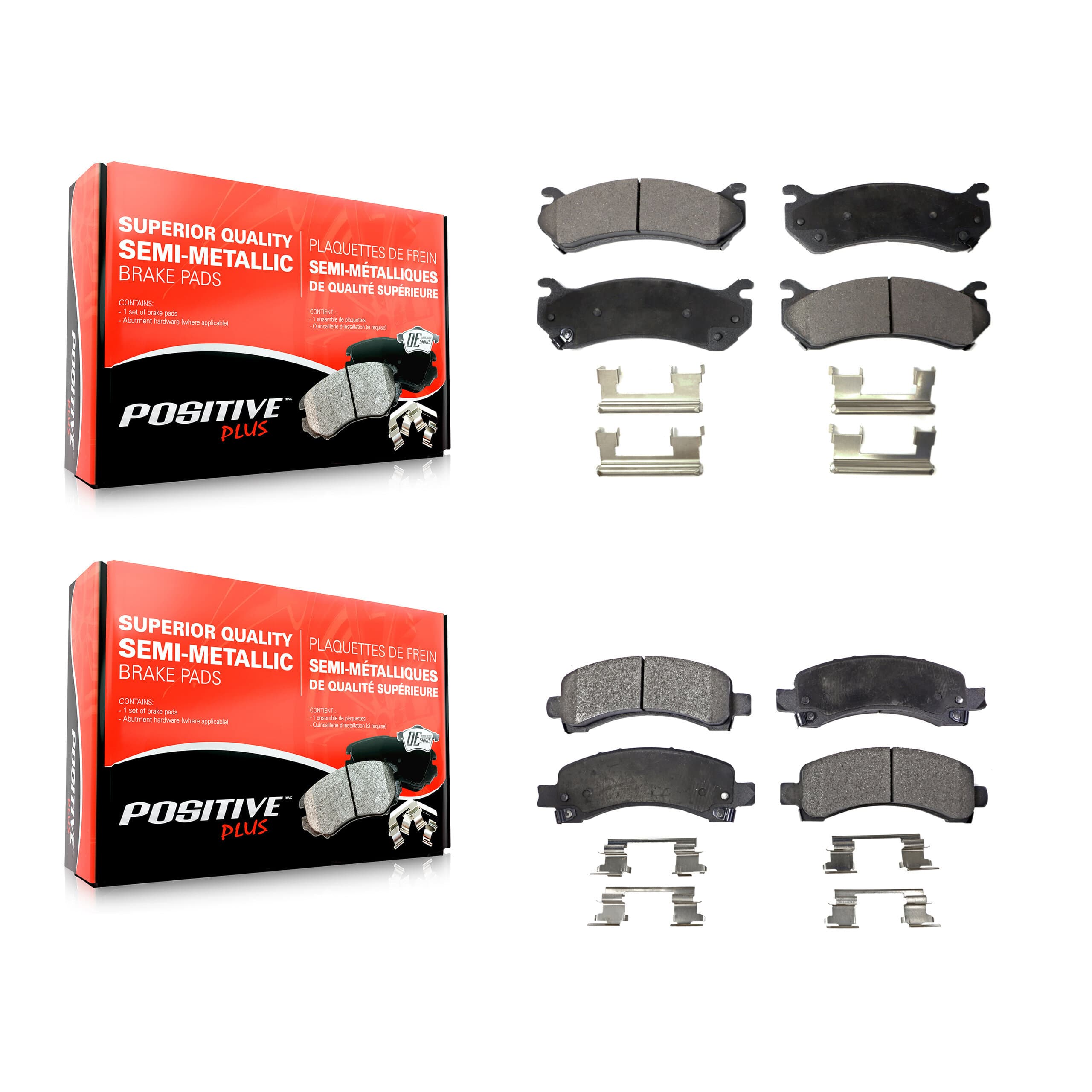 Positive Plus - KPF-100357 - Front and Rear Disc Brake Pad Kits image 1